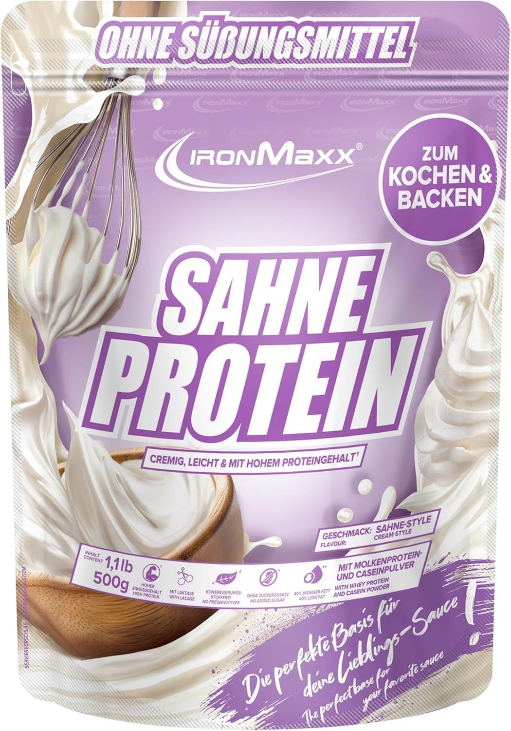 Ironmaxx IronMaxx Sahne Protein - 500g Beutel Pulver