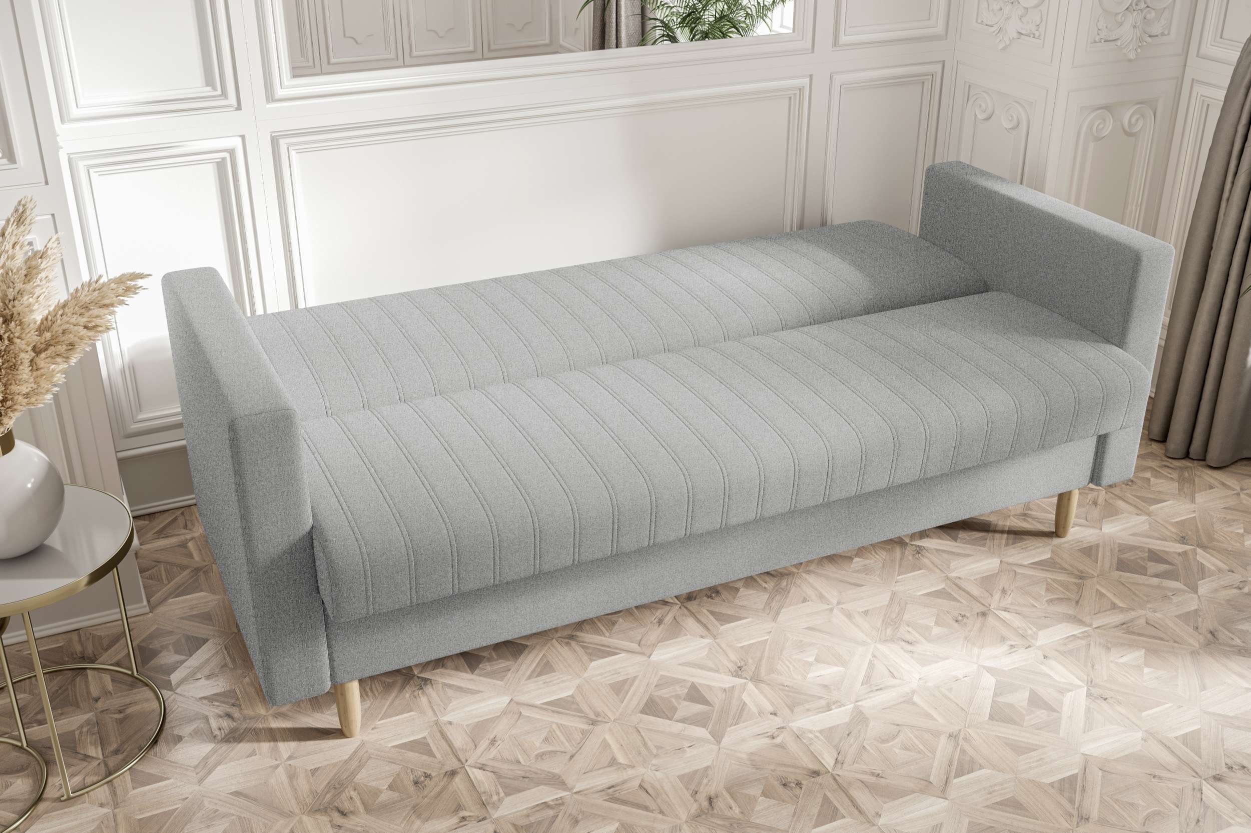 Stylefy 3-Sitzer Modern Design Sitzkomfort, mit Sofa, Melisa, Bettkasten, mit Bettfunktion, Schlafsofa