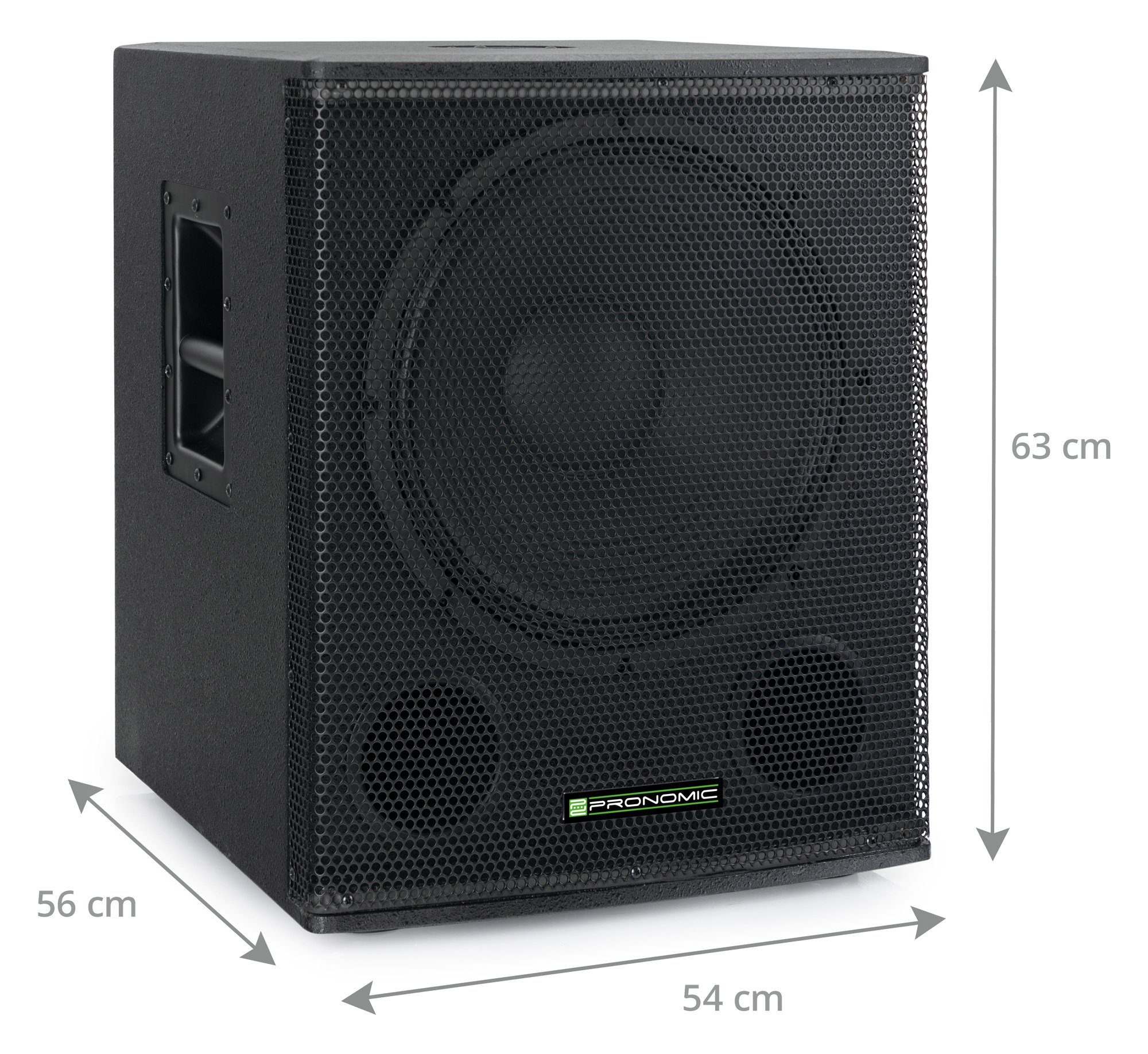 Bassreflex Paar mit - Subwoofer W, 18" SUB SPL: - Speaker Pronomic 128 (350 35mm-Flansch) Subwoofer dB 2x max. SA-18 Aktiv