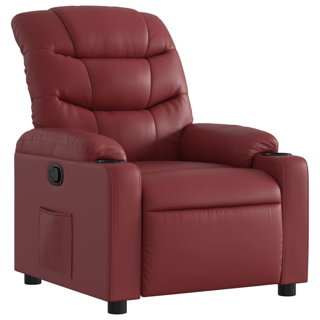 vidaXL Sessel Relaxsessel Weinrot Kunstleder (1-St) günstig online kaufen