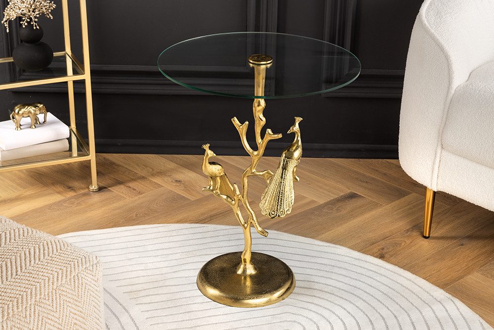 riess-ambiente Beistelltisch WILDLIFE PEACOCK 60cm gold günstig online kaufen
