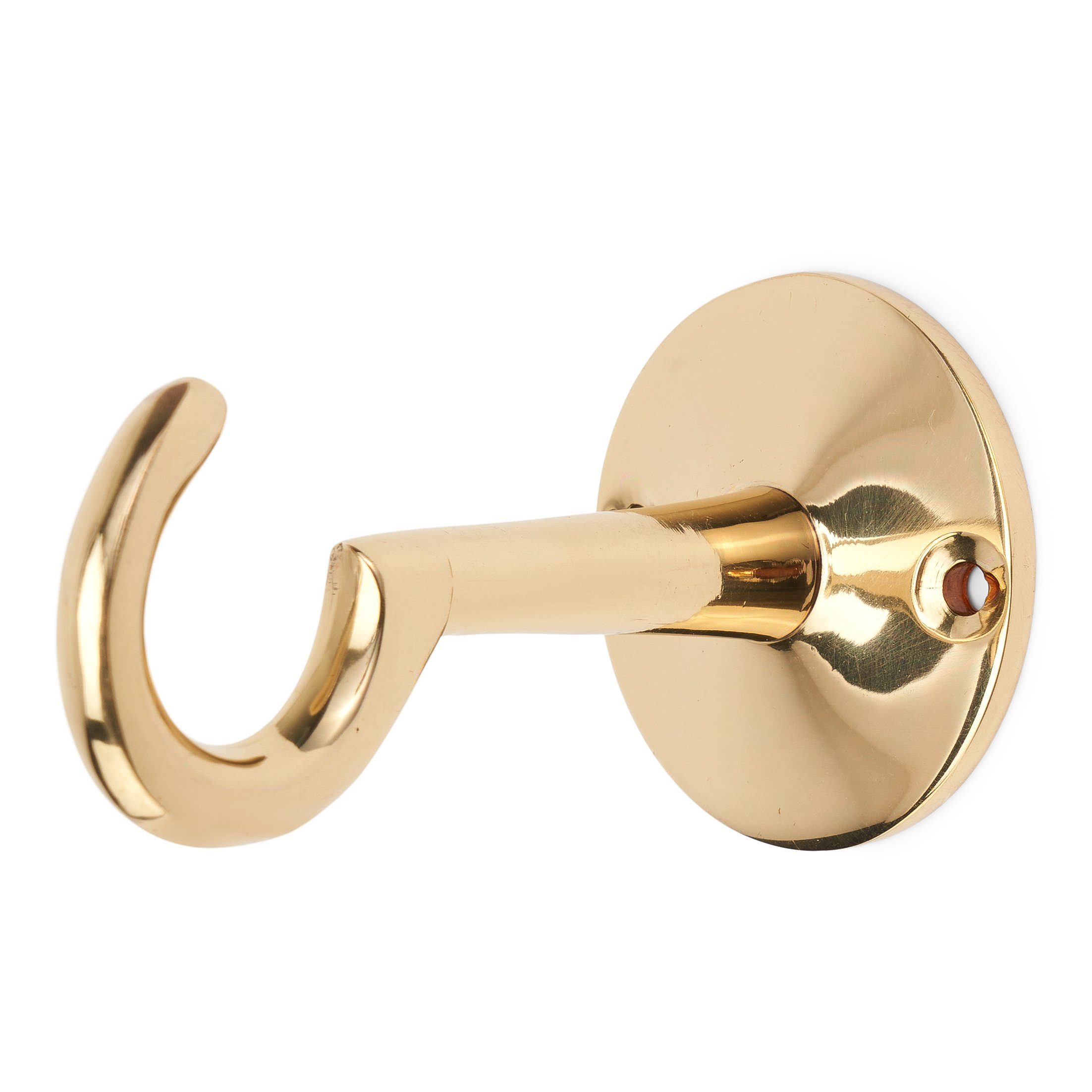 NKlaus Wandhaken Maritim 4,5cm Wandhaken für Seilendstück aus Messing gold 7,5cm hoch D, Schlüsselhaken, Handtuchhaken