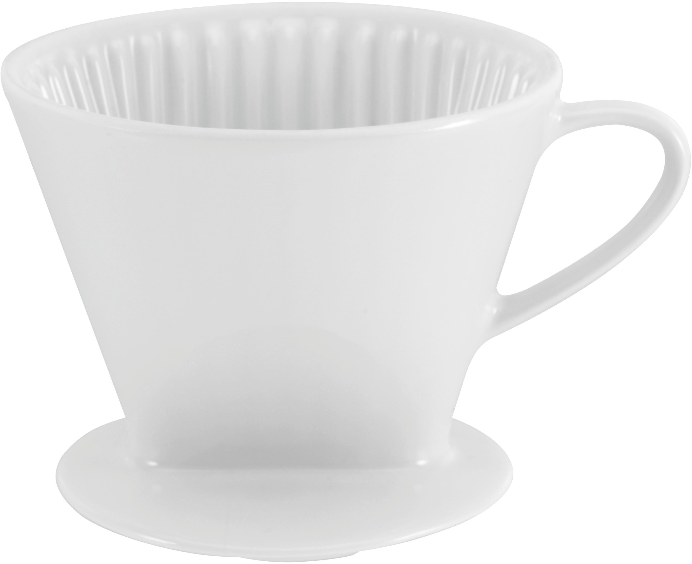 CreaTable Handfilter Nostalgie Weiss, Kaffeefilter, Porzellan, Robust