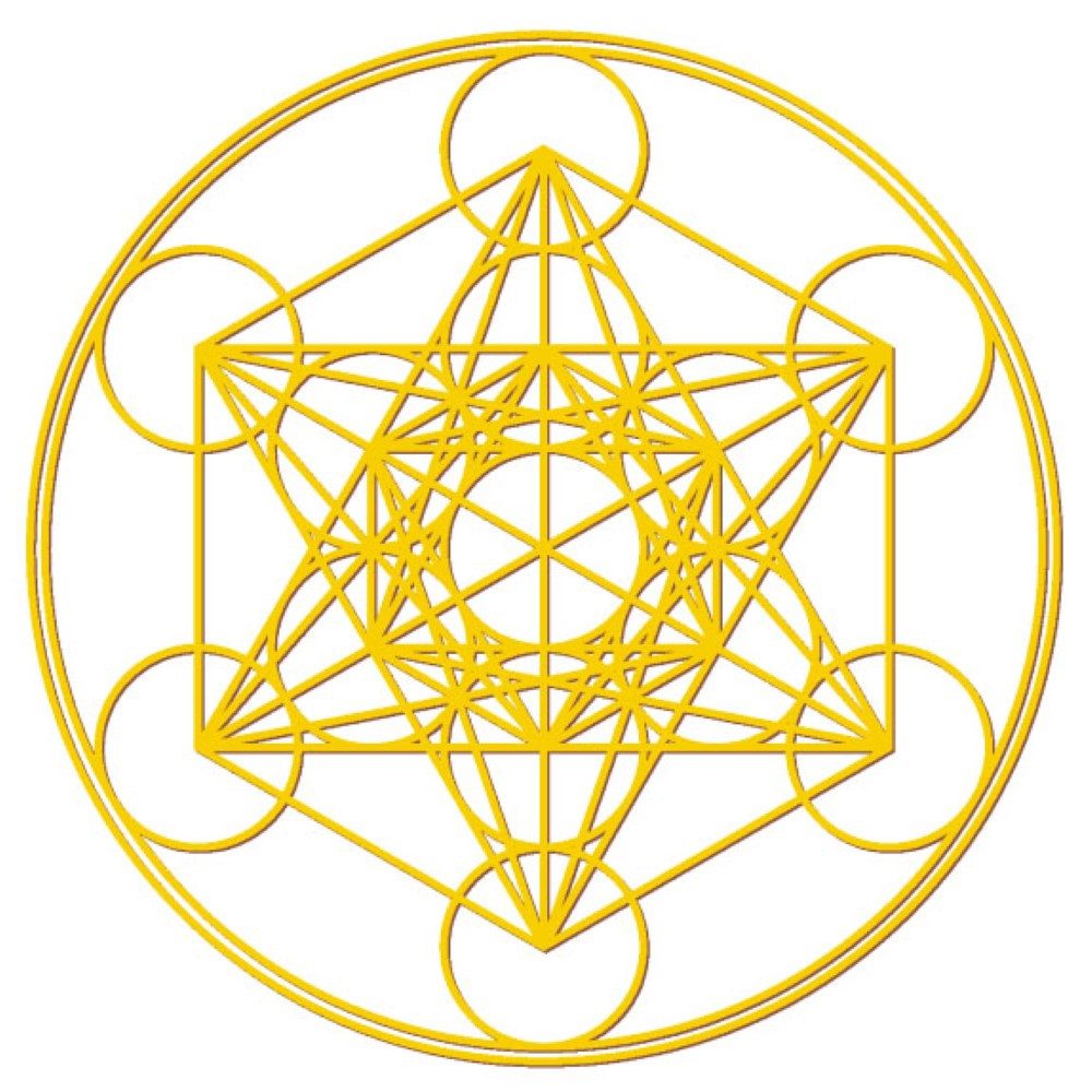 Saraswati Aufkleber Aufkleber Set 4x3cm/1x7,5cm gold-transparent Metatron