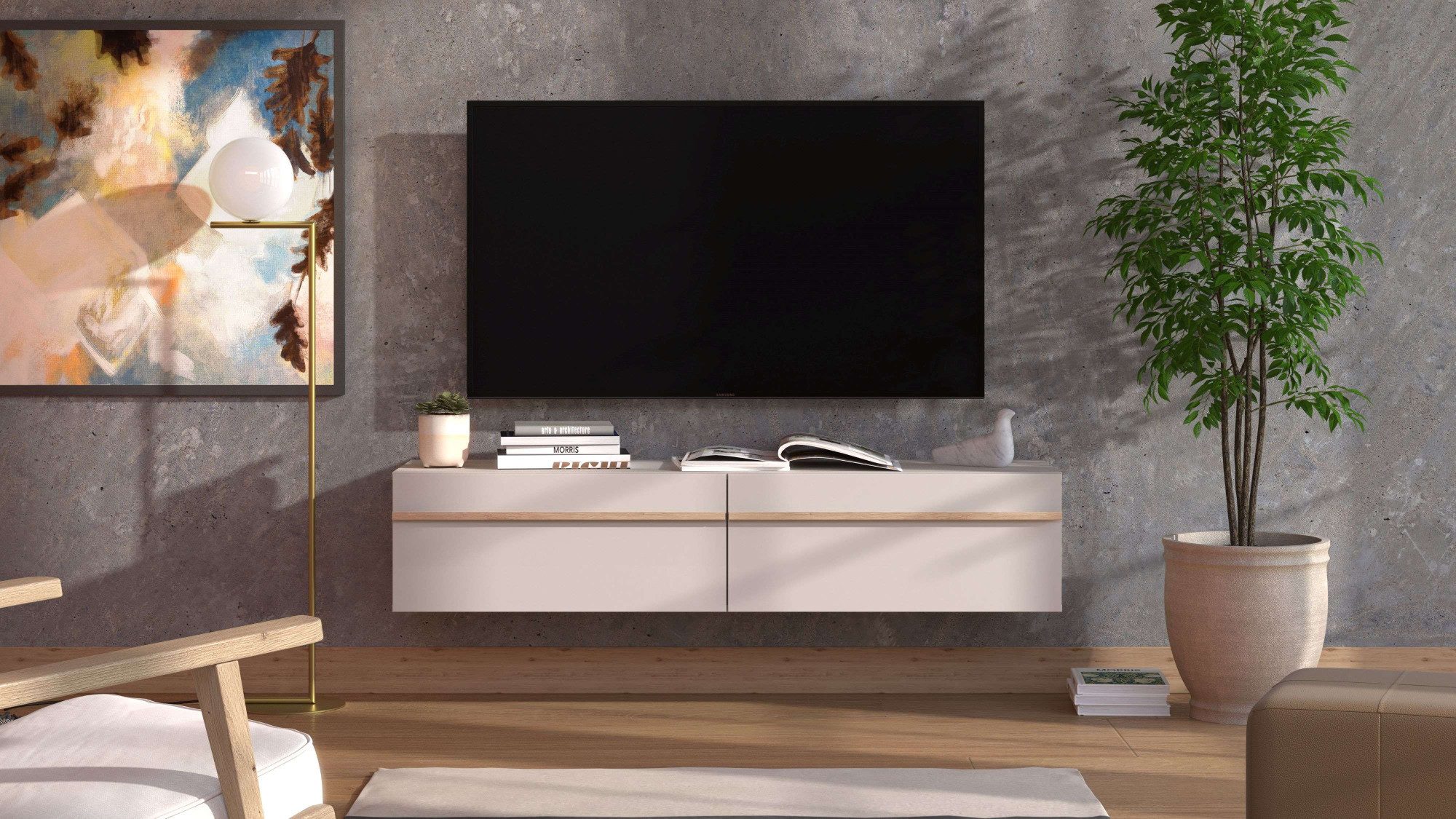 INOSIGN Lowboard Arles TV-Kommode, Breite 128 /154/192 cm, TV-Schrank, Wand günstig online kaufen