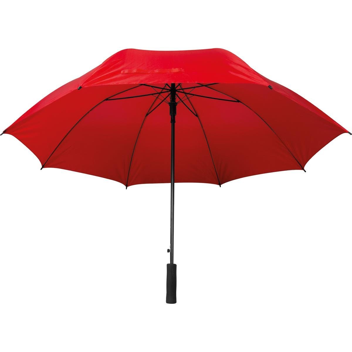 Easy Gifts Stockregenschirm Automatik-Regenschirm XXL / mit Softgriff / Farbe: rot