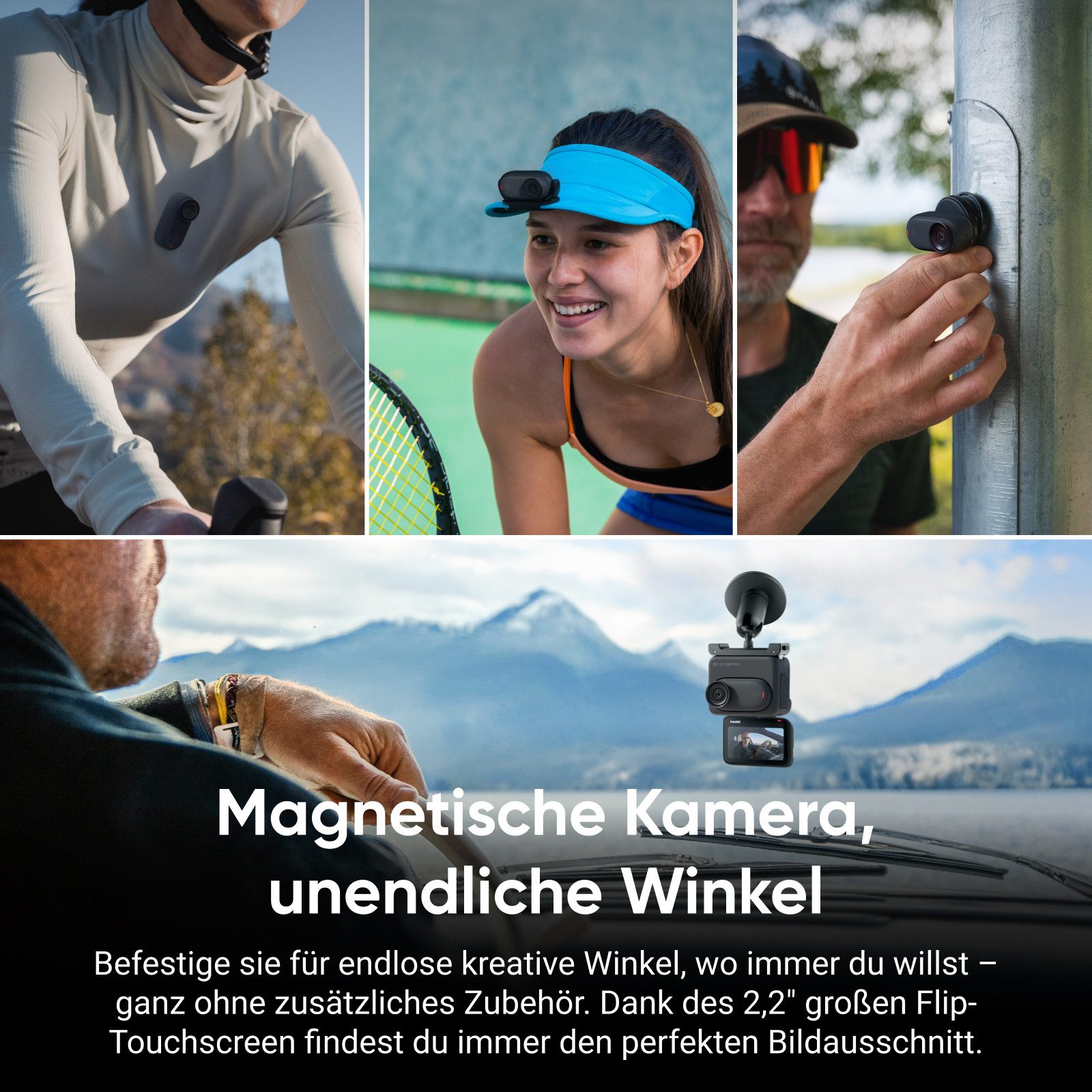 Insta360 Insta360 GO 3S - Tragbare 4K Mini-Kamera Action Cam (4K Ultra HD, WLAN (Wi-Fi), Bluetooth) schwarz