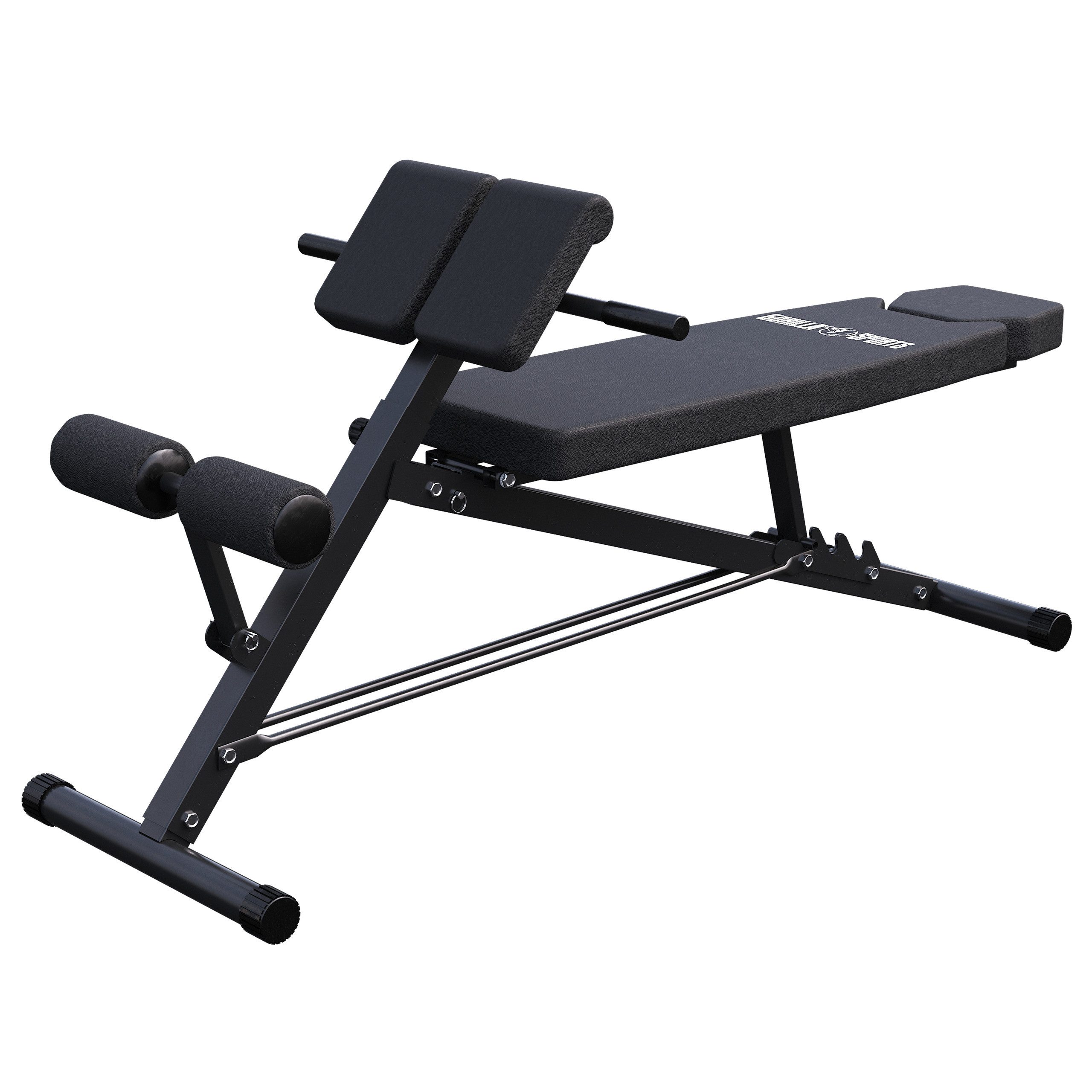 Hantelbank Verstellbar, Hyperextension, bis 250kg - Trainingsbank, Schrägbank