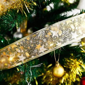 LA CUTE Weihnachtsbaumschleife 3x 4M LED-Band für schöne Weihnachtsbeleuchtung (3-tlg), Erzeugt warme und gemütliche Atmosphäre mit verschiedenen Farben