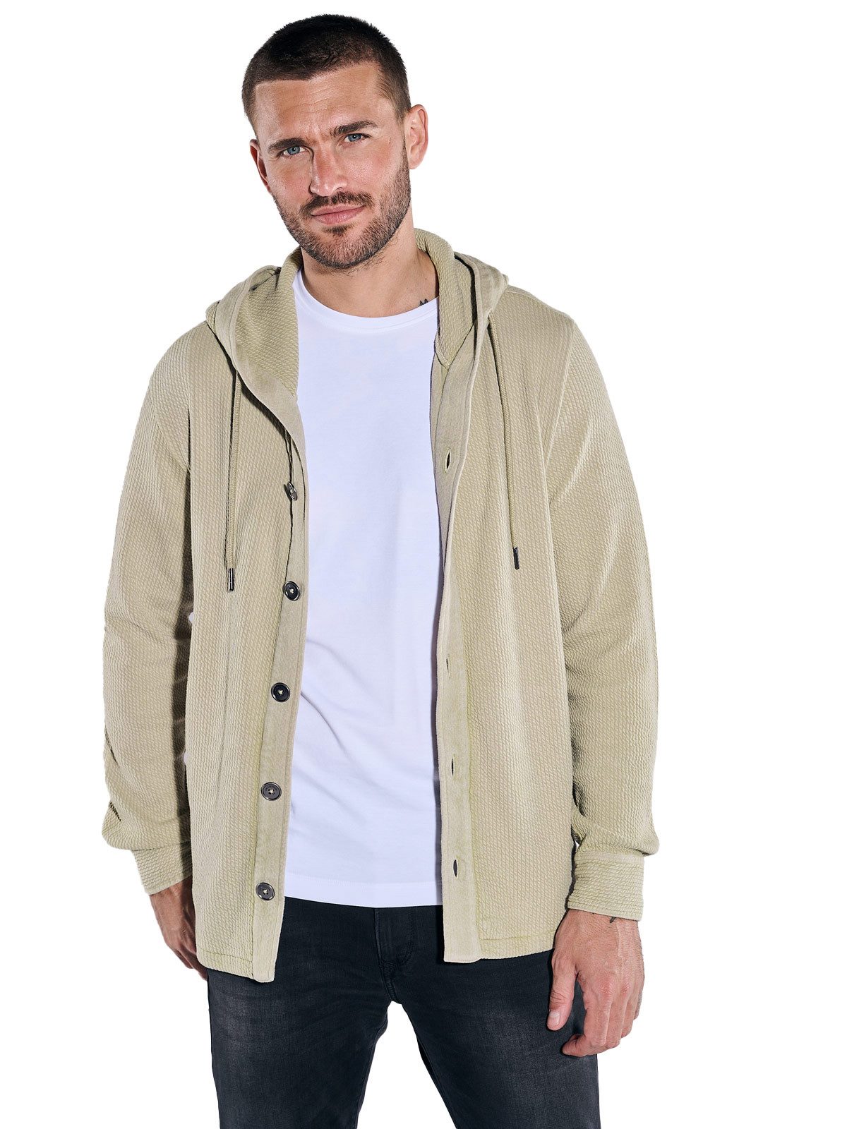 emilio adani Sweatshirt emilio adani Herren Sweatjacke regular, Beige