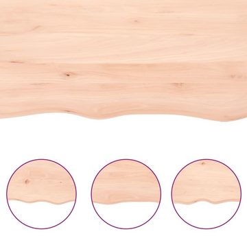 furnicato Tischplatte 60x50x(2-6) cm Massivholz Unbehandelt Baumkante (1 St)
