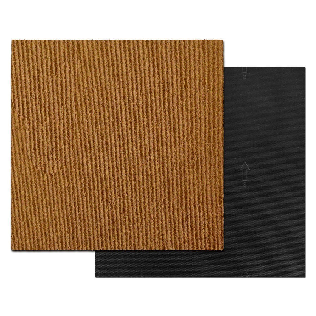 Karat Teppichfliese Monaco, Fliese, Bodenschutz, 6 verschiedene Farben, 50x50 cm, Quadratisch, Höhe: 6 mm, Selbstliegend
