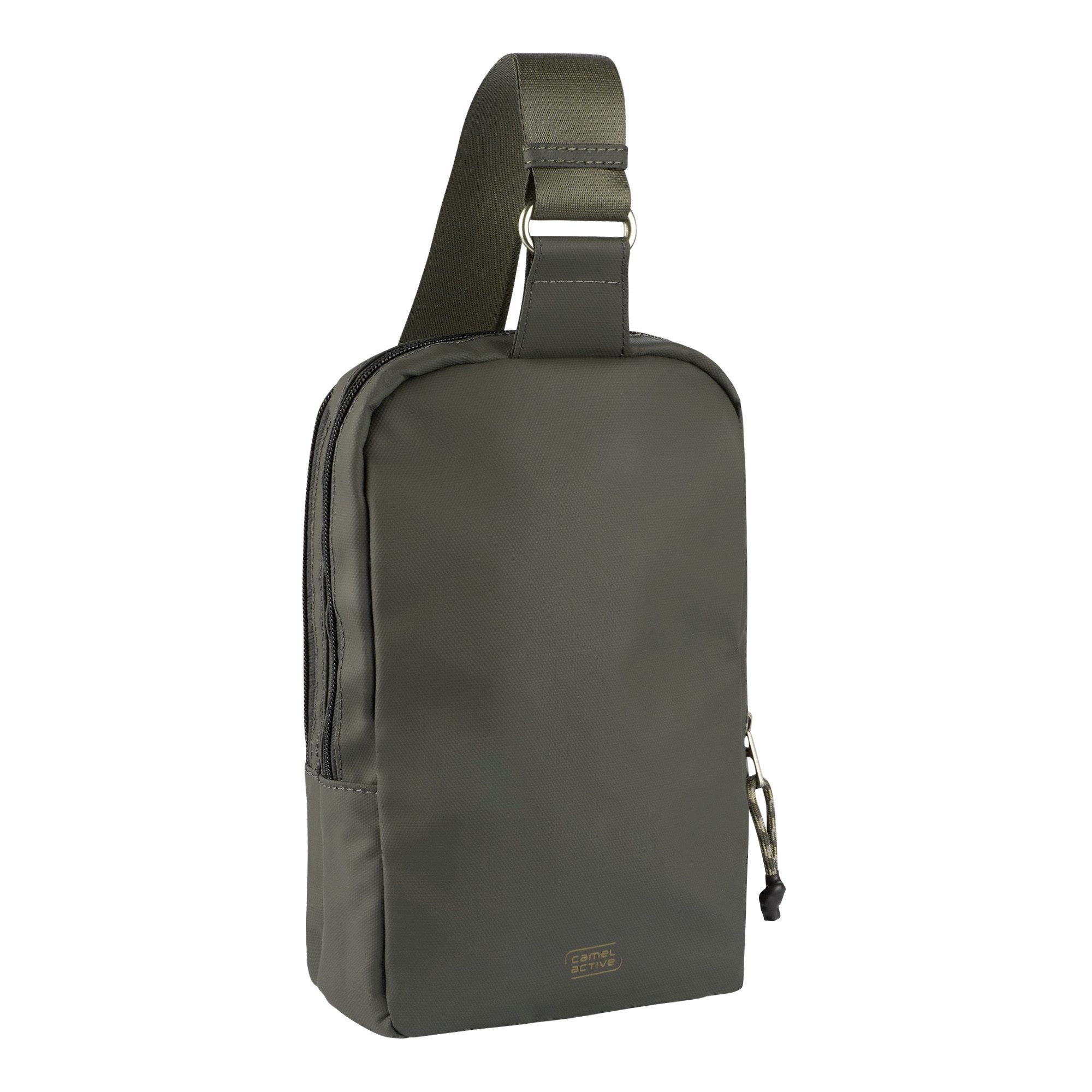 camel active Cityrucksack Explore, wasserabweisendes recyceltes Nylon und reflektierende Reißverschlüsse