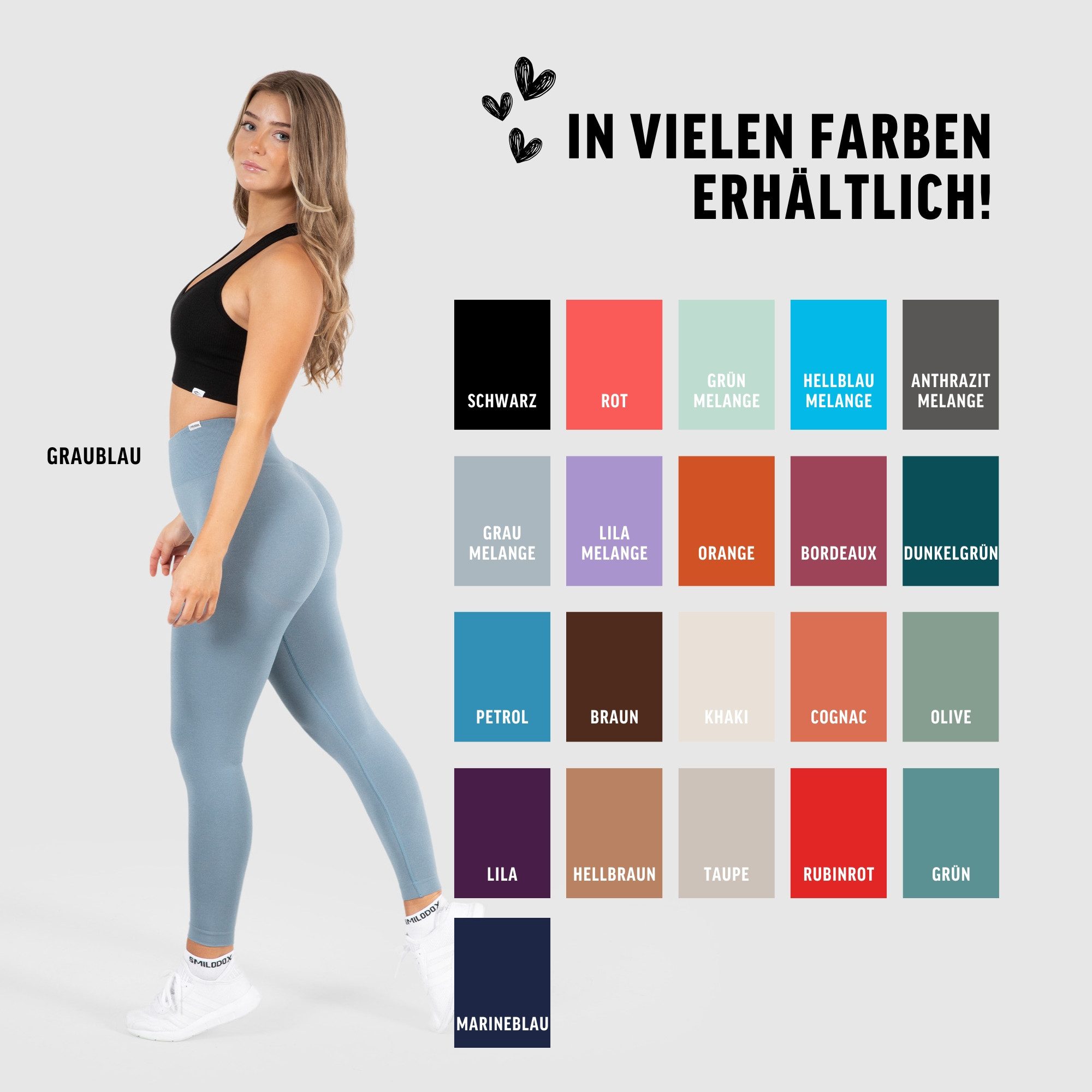 Smilodox Leggings Amaze Pro mit Scrunch-Effekt, High Waist V-Shape Sport & Yogahose Seamless Push Up Booty Fitnesshose Blickdicht Yoga Gym Figurformend – Bild 4 von 5