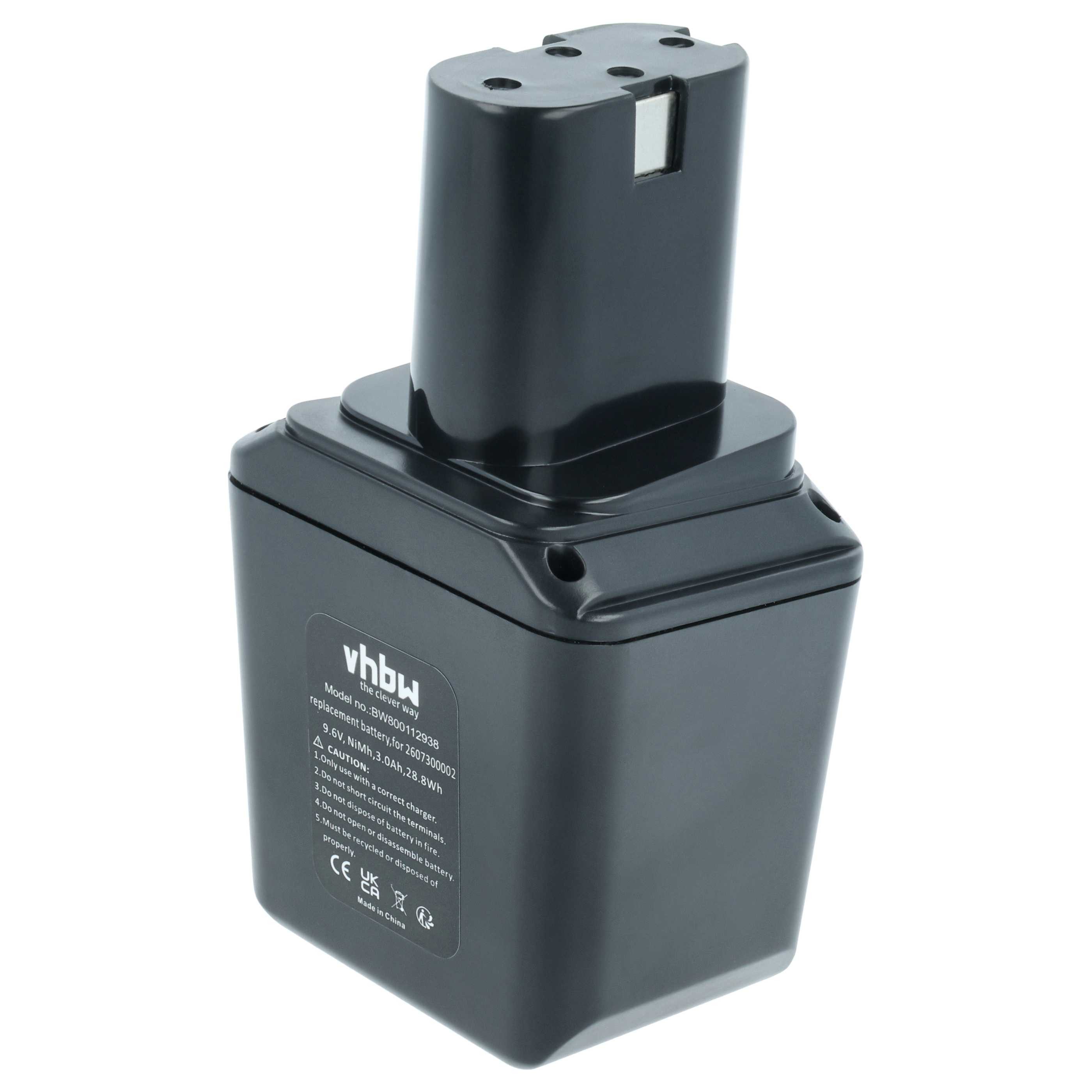 vhbw Ersatz für Bosch 2 607 335 069, 2 607 335 095, 2607335095, 2607335103, Akku Akku NiMH 3000 mAh (9,6 V, 1 St), Leistungsfähiger Austausch-Akku für Werkzeug Powertools wie