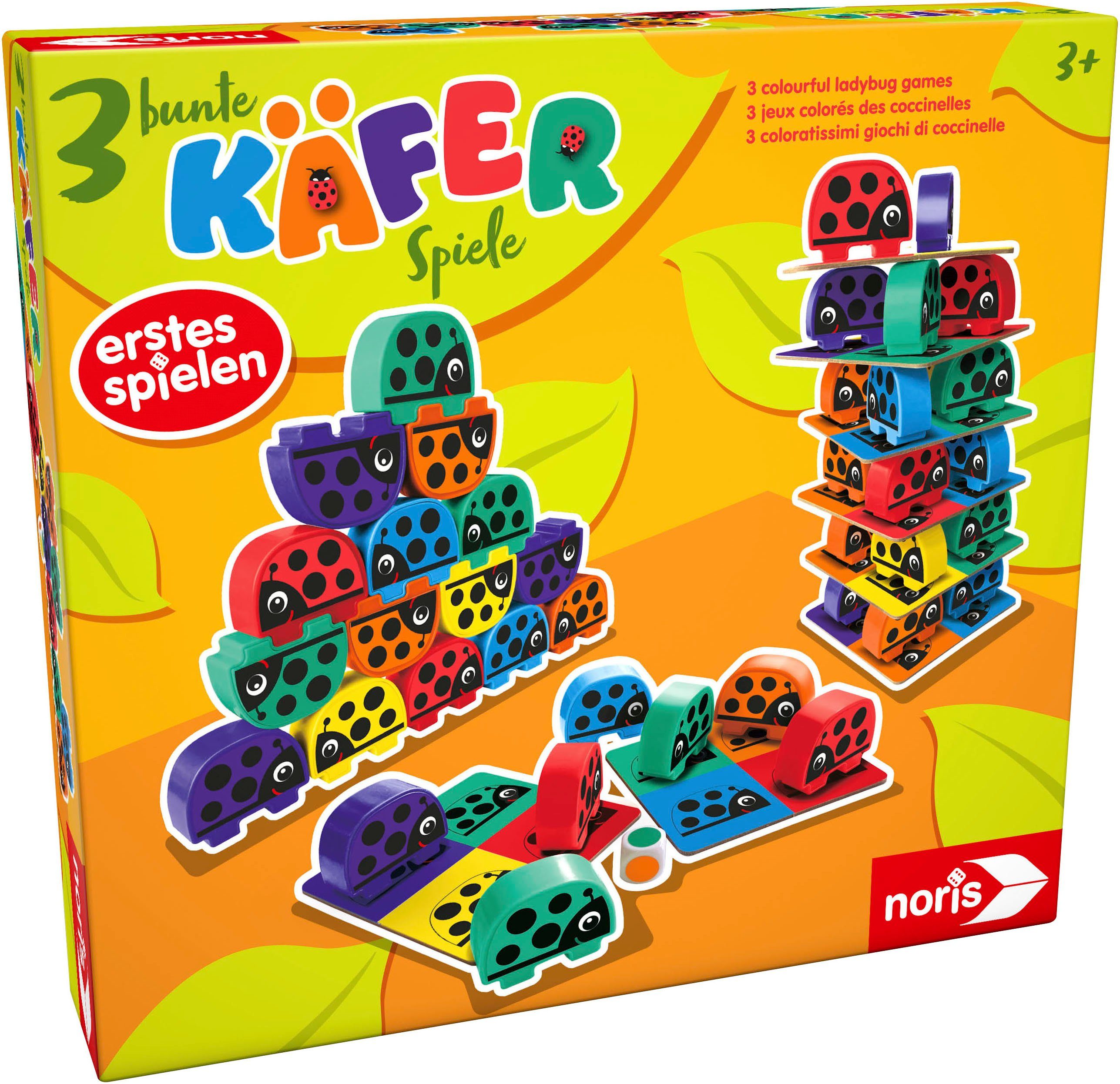 Noris Spiel 3 bunte Käferspiele, Kinderspiel