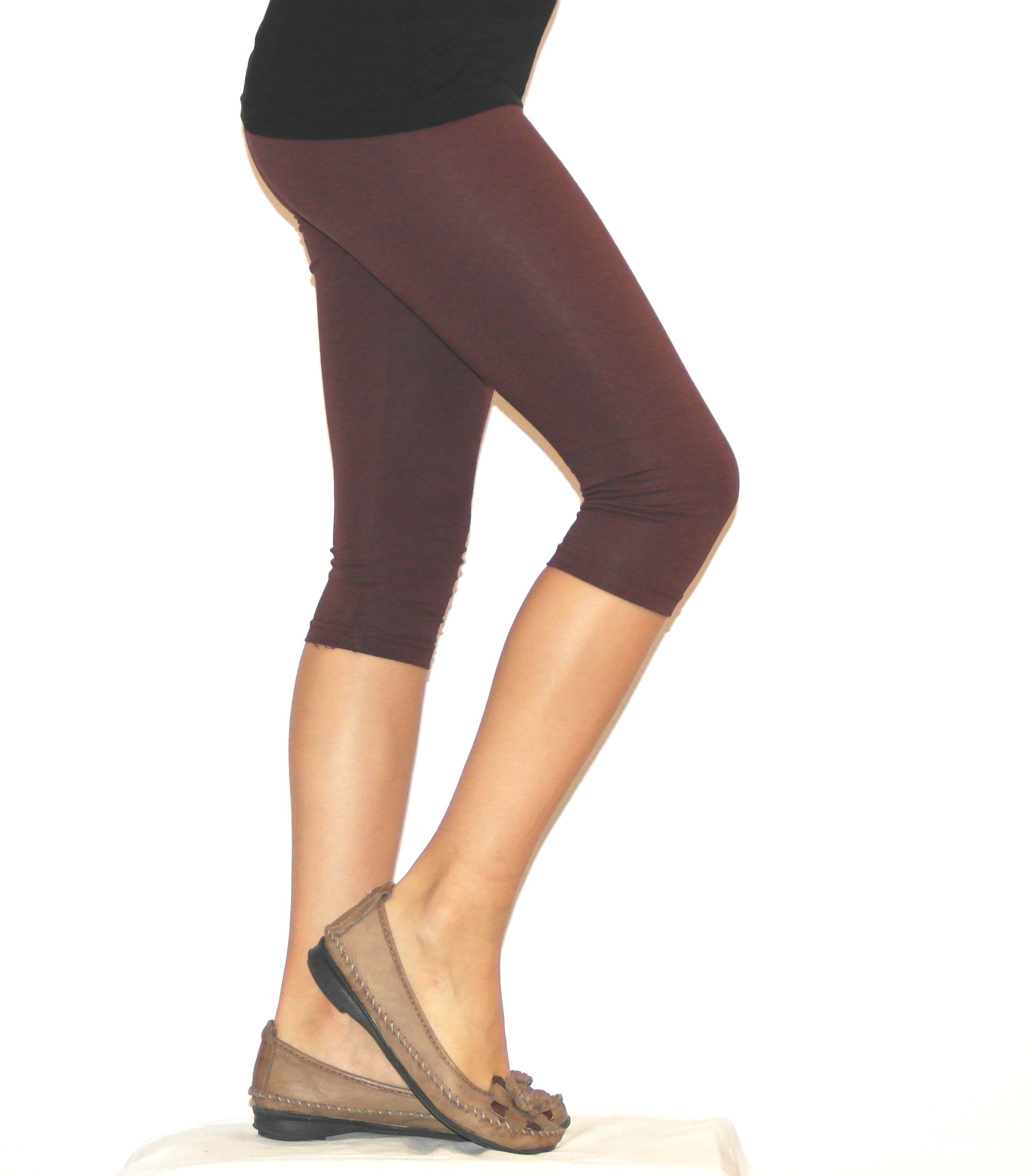 SYS Caprileggings Kinder Mädchen Hose Capri Leggings Leggins 3/4 Knie blickdicht