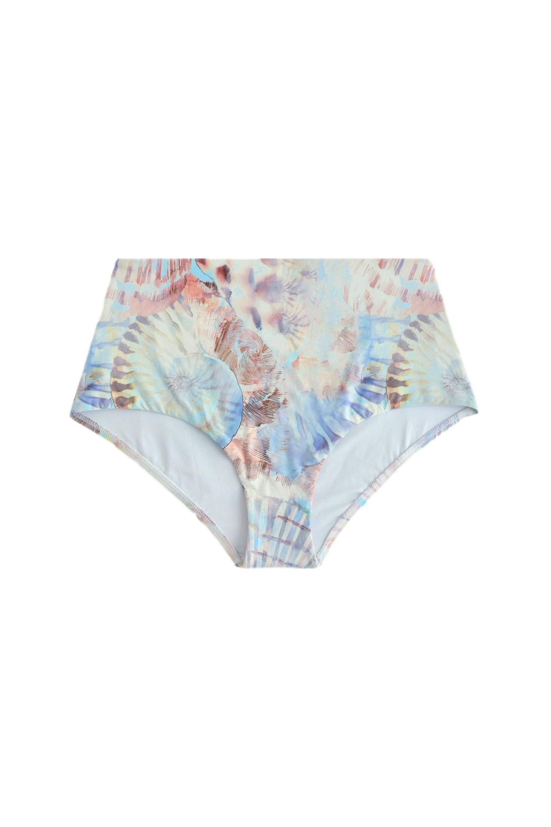 Bikini-Hose Bikinihose mit mittelhohem Bund und Perlen, Tanga
