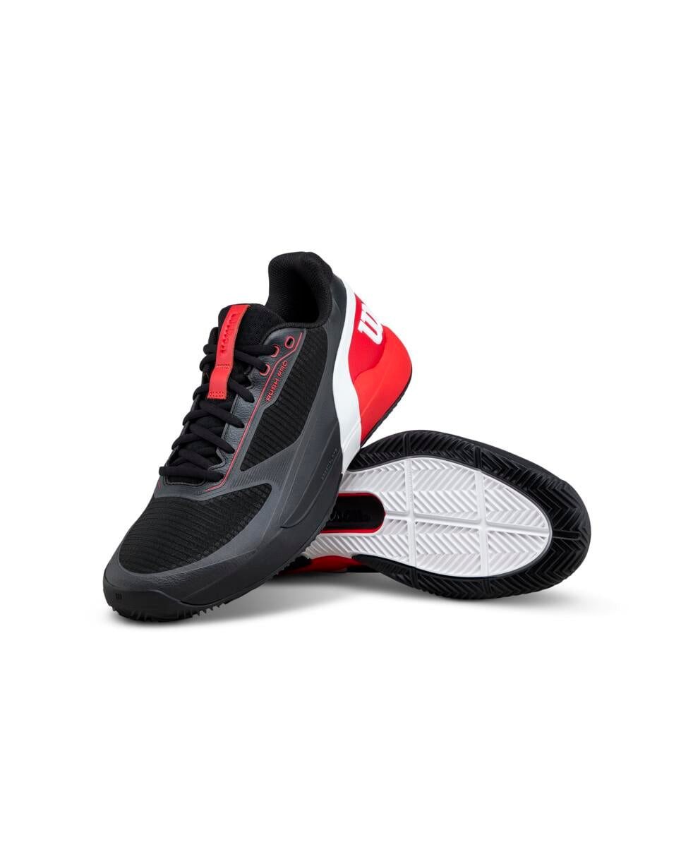 Wilson Rush Pro 5.0 Clay/Sandplatz schwarz/rot/weiss Herren Tennisschuh