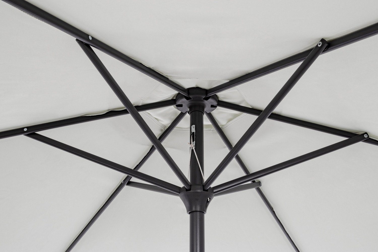 Bizzotto Sonnenschirm KALIFE, Grau, Ø 270 cm, Aluminium, Kippfunktion, Polyesterschirm