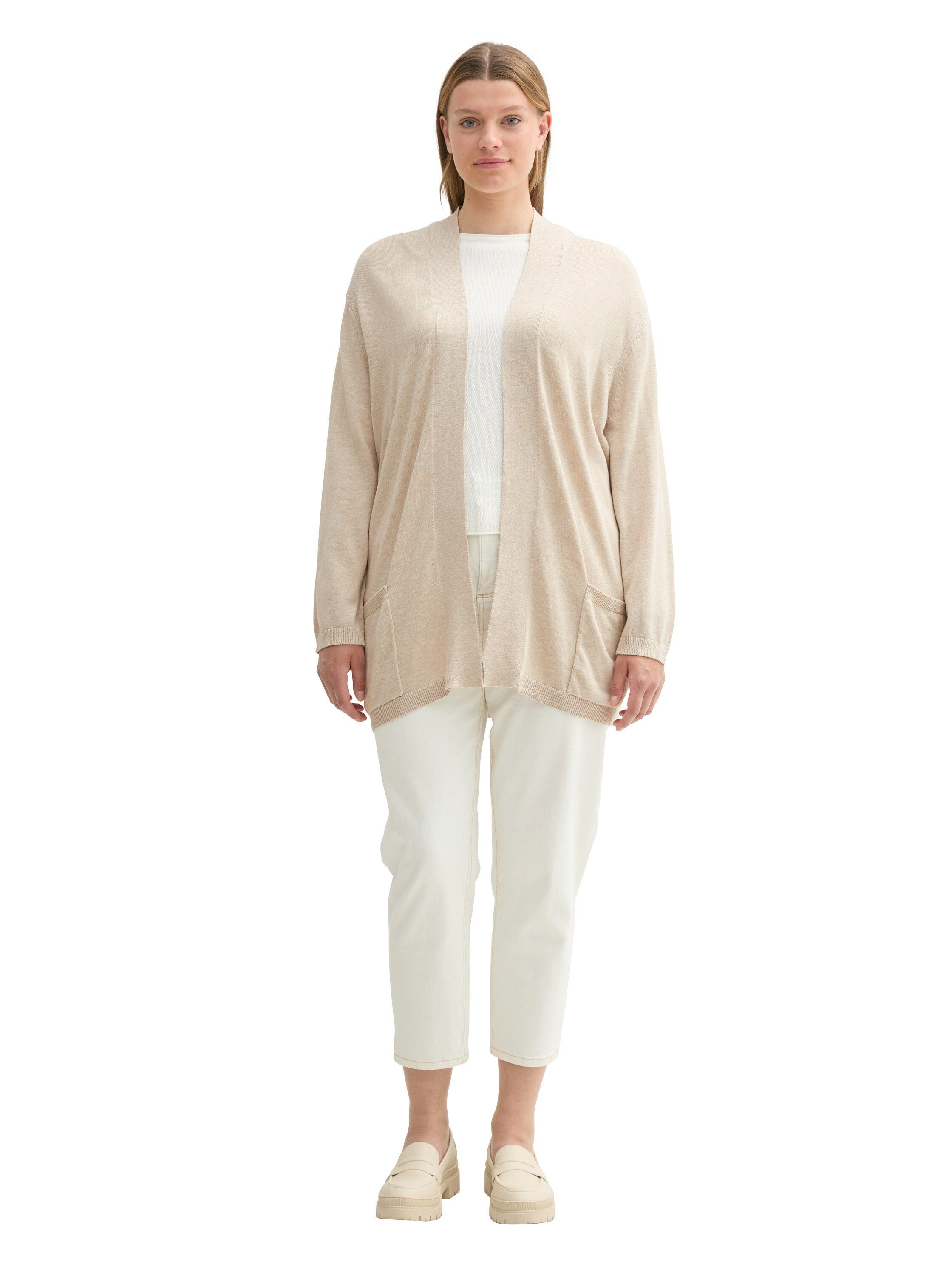 TOM TAILOR Strickpullover Plus - Strickjacke mit Taschen