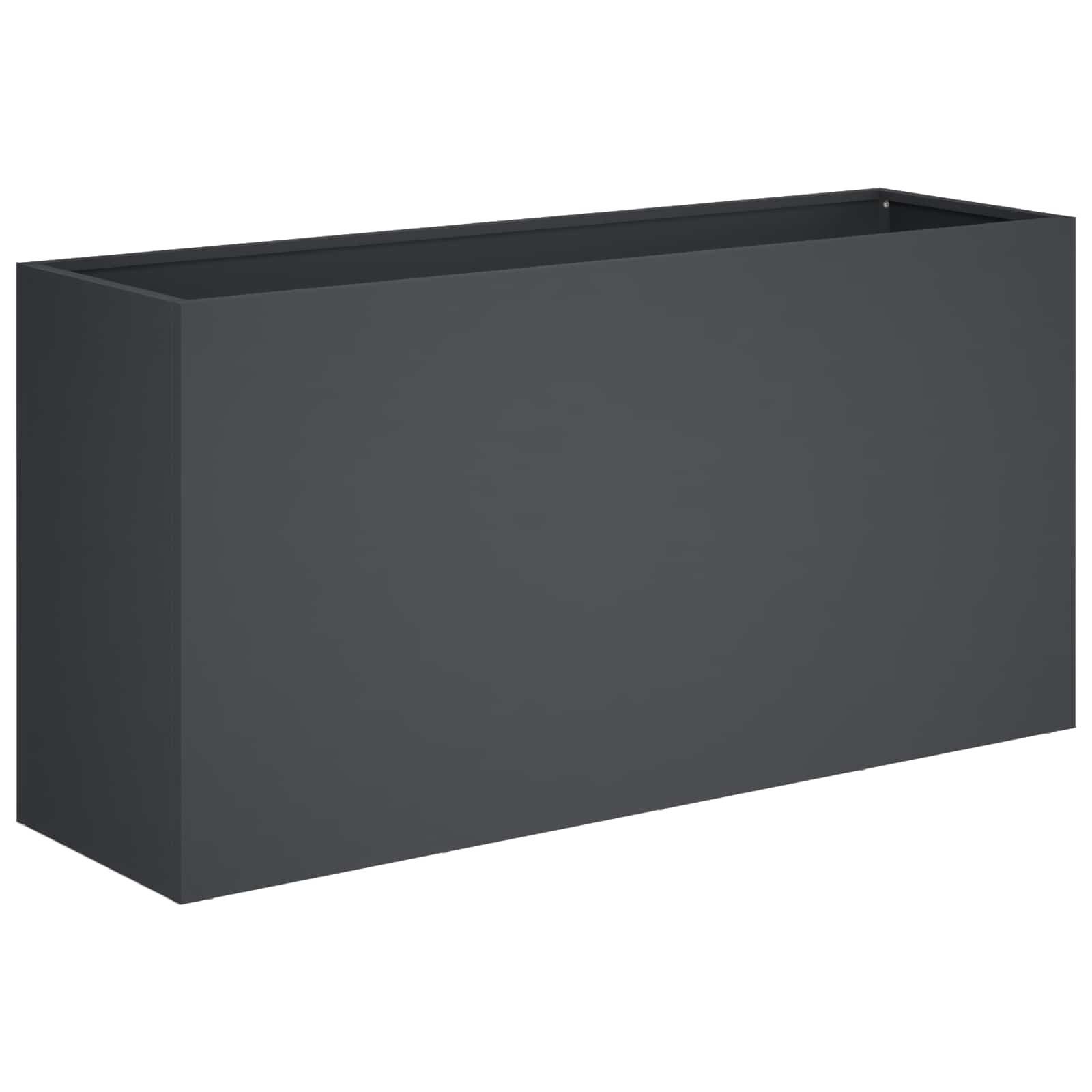vidaXL Blumentopf Garten-Pflanzgefäß Anthrazit 100 x 30 x 50 cm (1 St)
