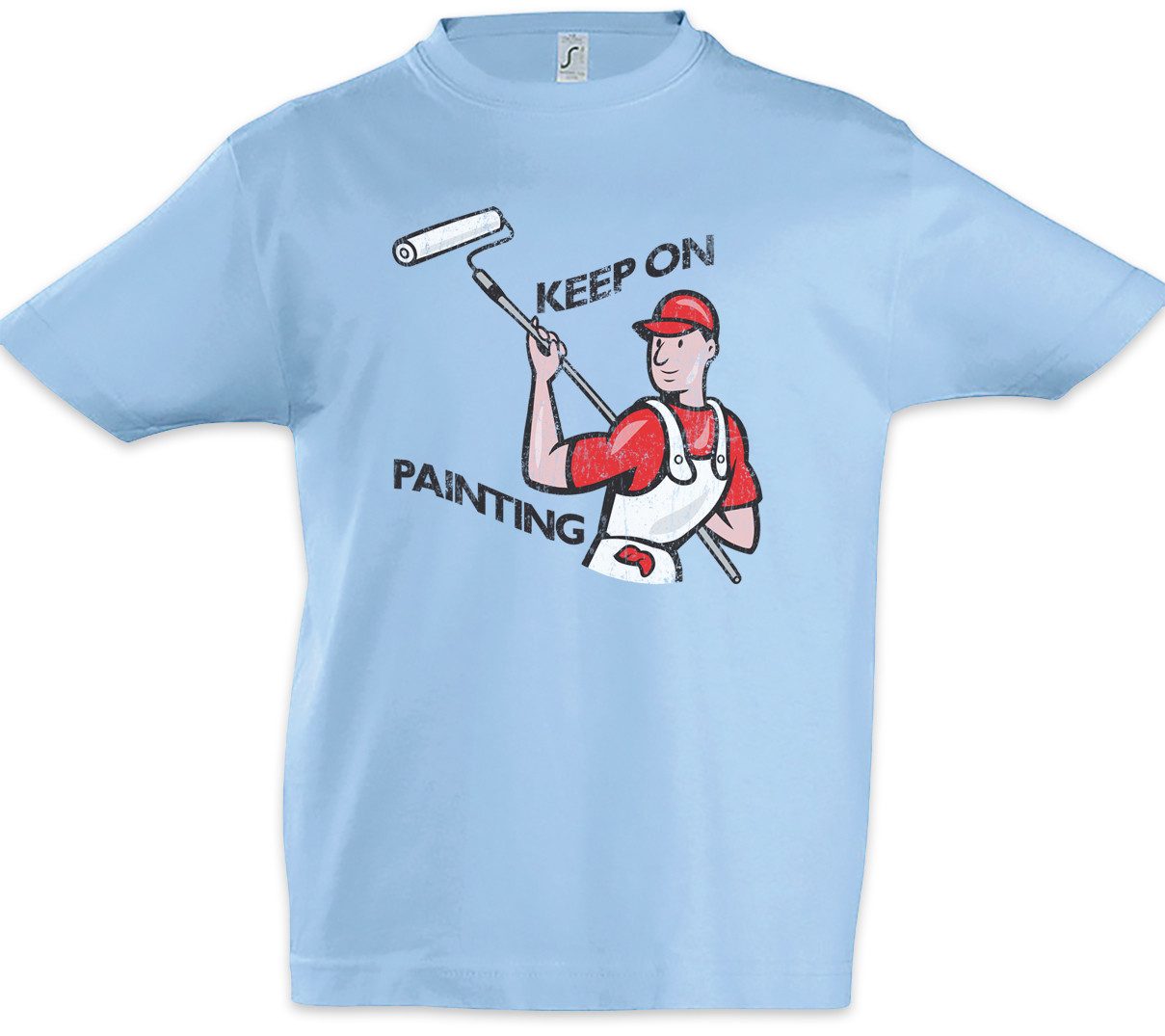 Print-Shirt Keep On Painting Kinder T-Shirt Maler Artist Lackierer Handwerk