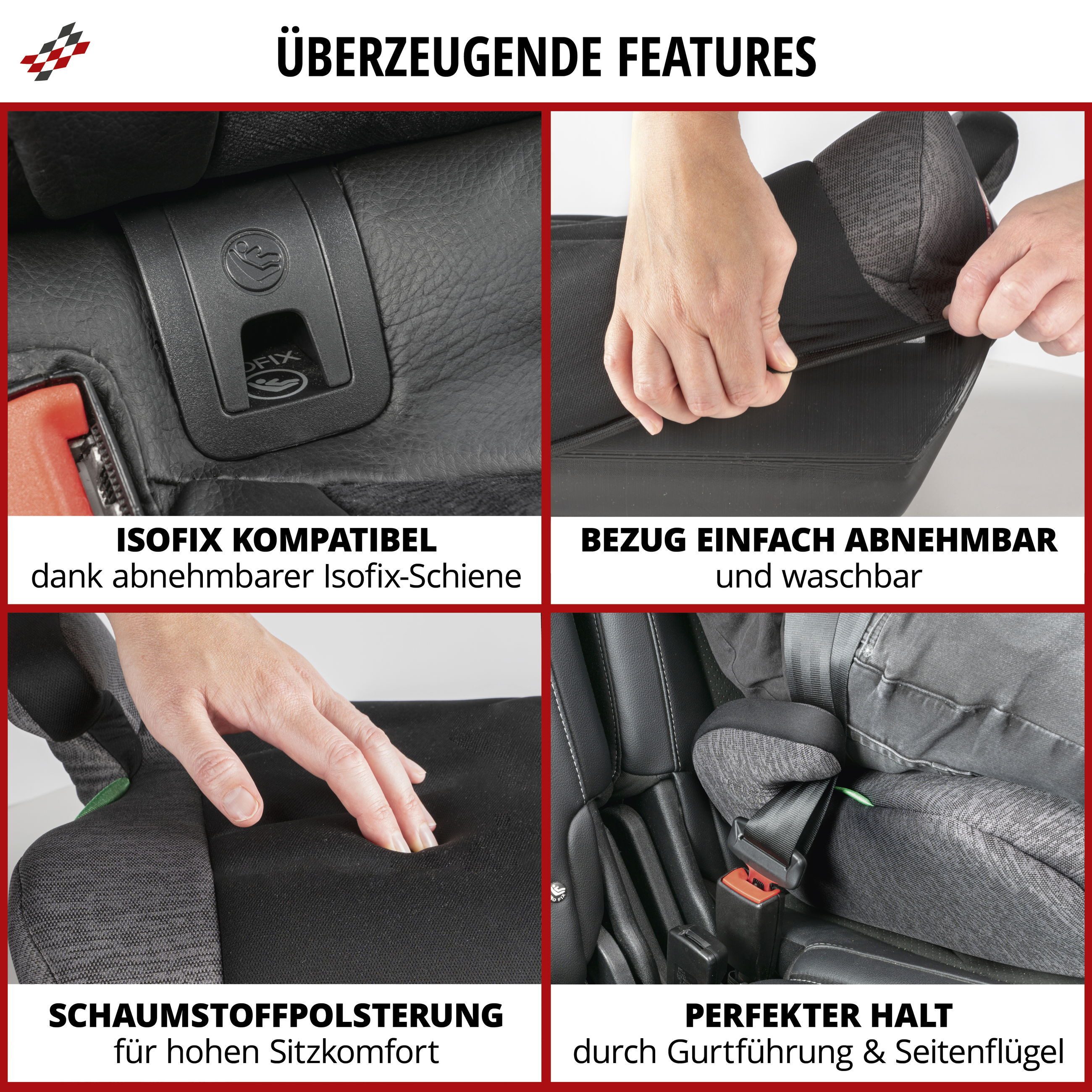 CarComfort Autokindersitz Kindersitz HDPE Raffi Isofix, ab: ab 4 Jahre, bis: - 10 Jahren, (1 Stück, 1-tlg) – Bild 5 von 5