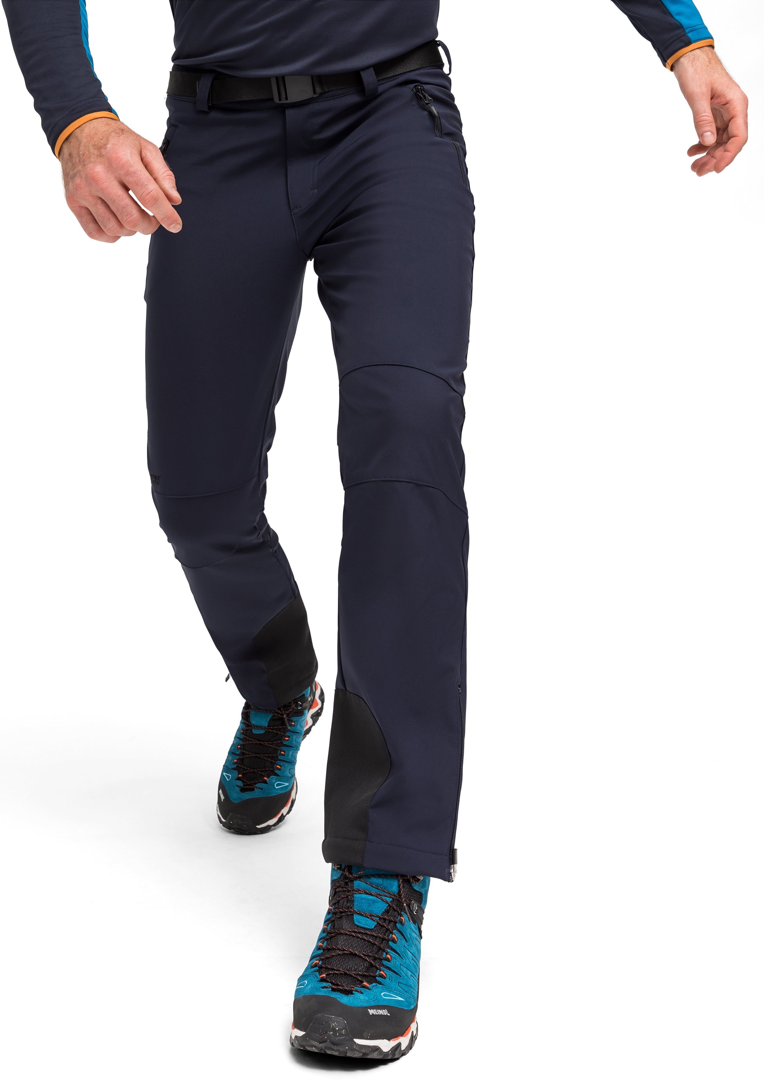 Pants Warme dunkelblau Maier Funktionshose Softshellhose, Sports M Tech elastisch winddicht,