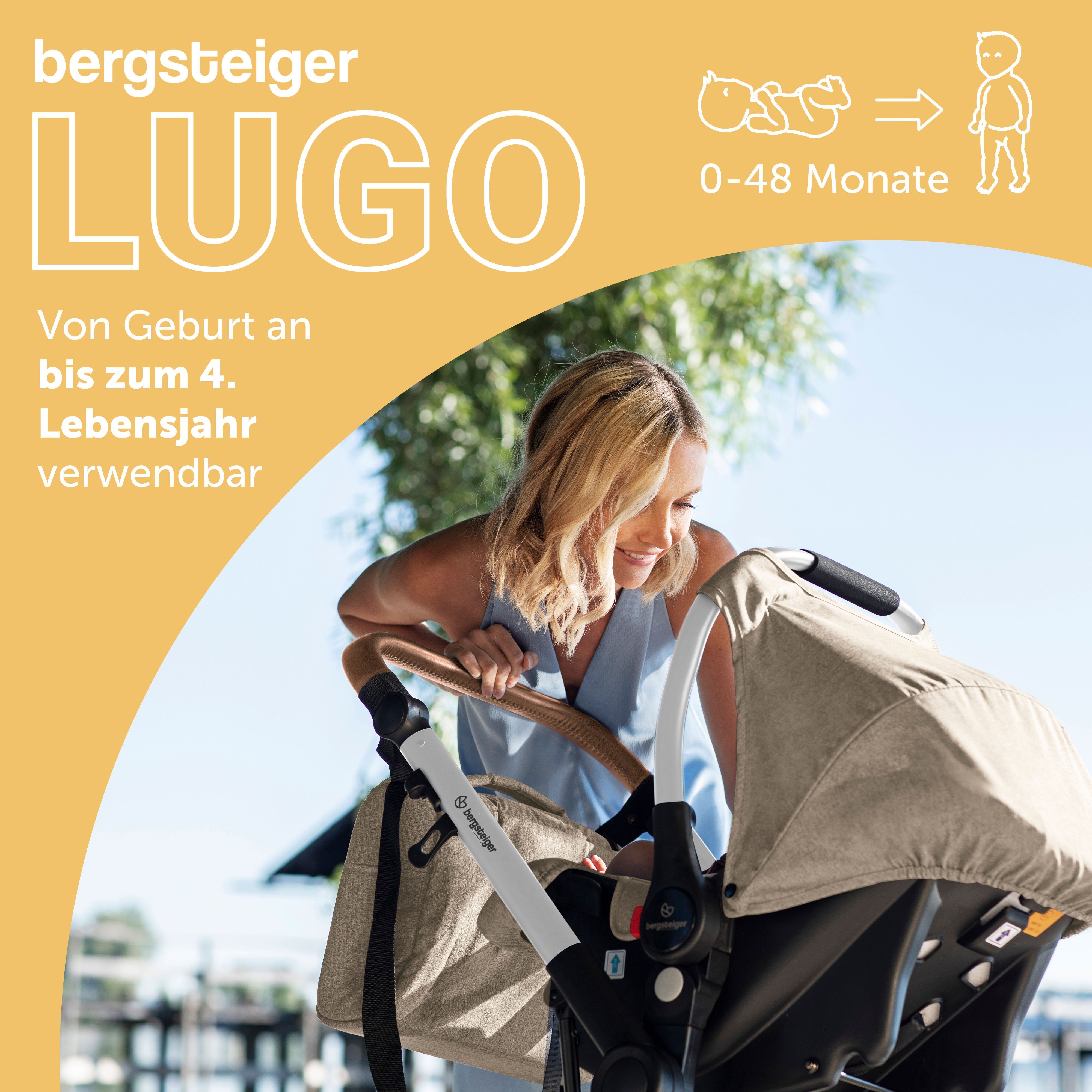 bergsteiger Kombi-Kinderwagen Bergsteiger Kinderwagen Lugo Kombikinderwagen 3in1/4in1