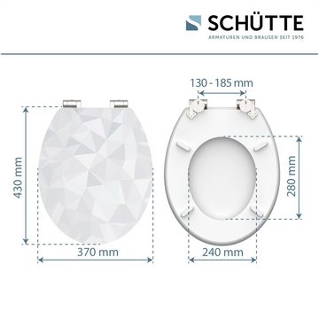 Schütte WC-Sitz Diamond, High Gloss mit MDF Holzkern, mit Absenkautomatik