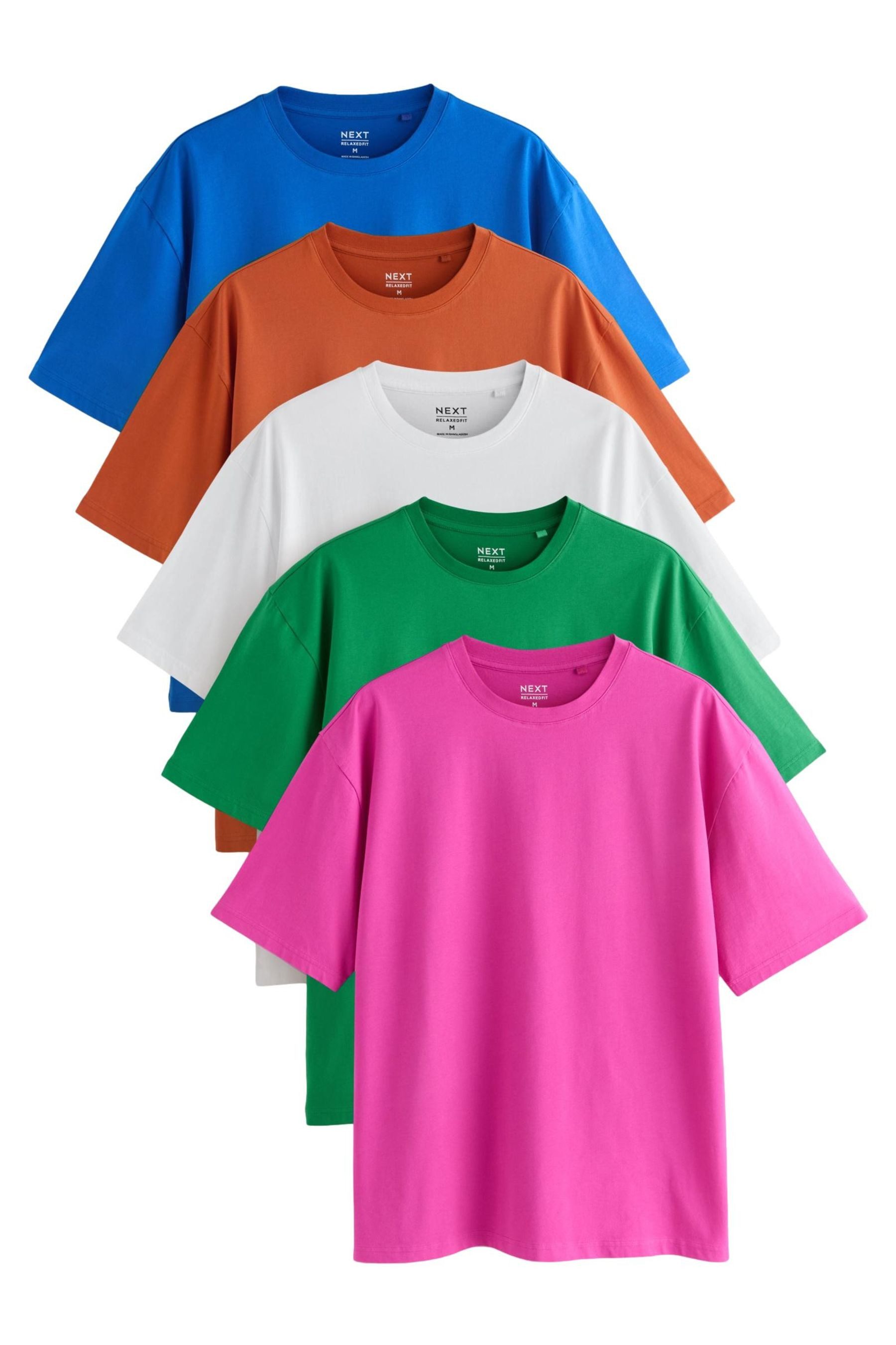 T-Shirt Essential Relaxed Fit T-Shirts, 5er-Pack