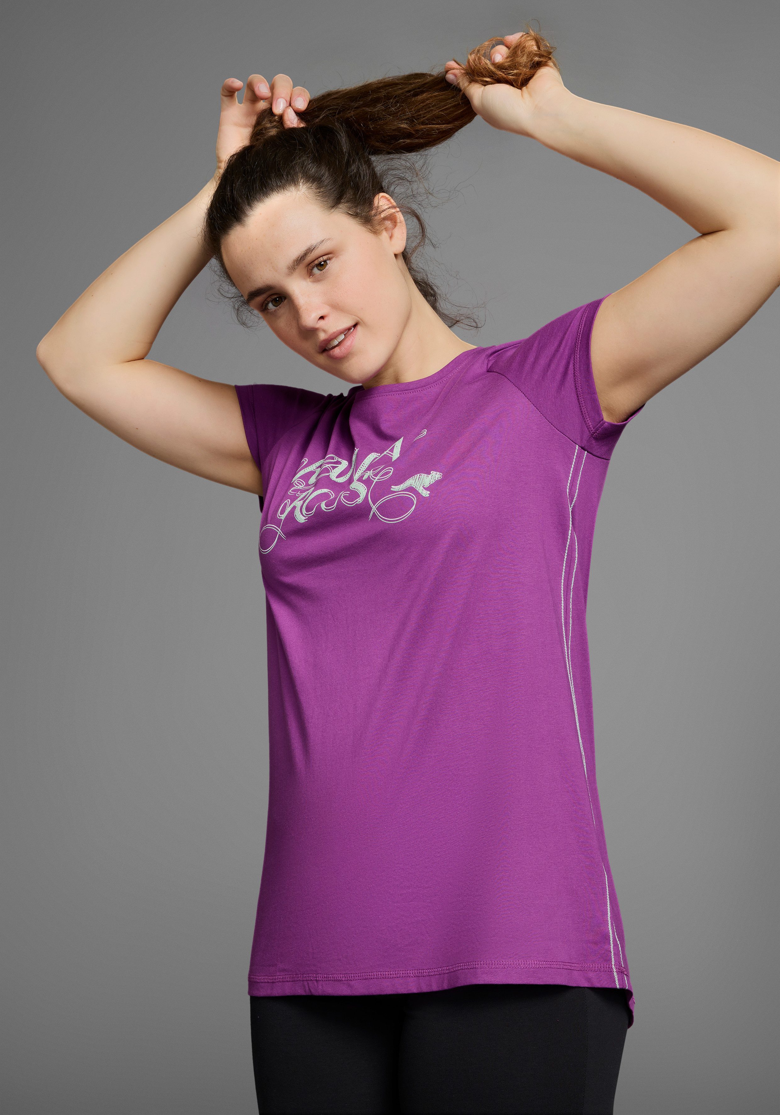 KangaROOS Longshirt (Packung, 2-tlg., 2er-Pack) Kurzarm, figurumschmeicheln günstig online kaufen