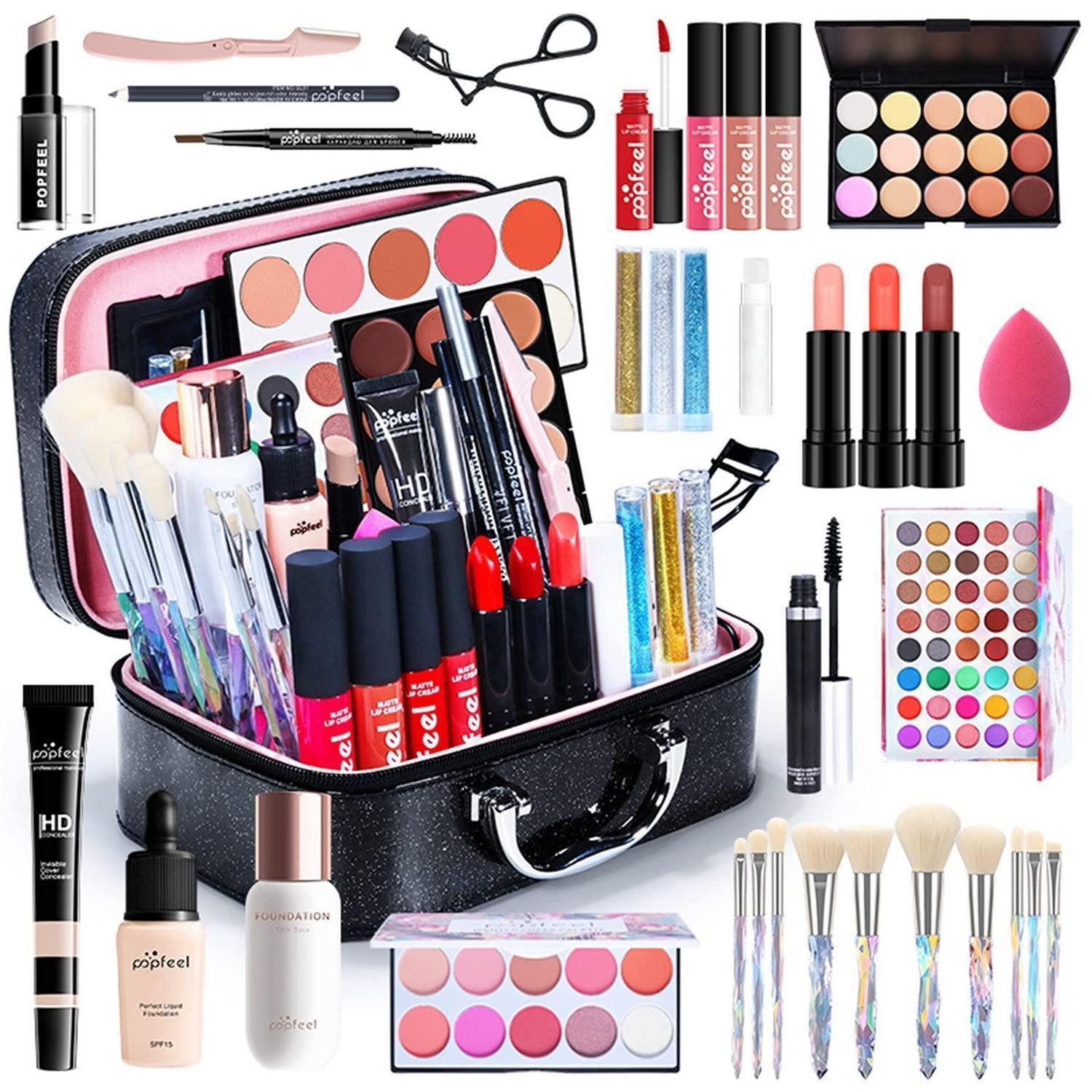 LuxusKollektion Kosmetik-Set Make-up Set 34 Teile Schminktasche Geschenkset