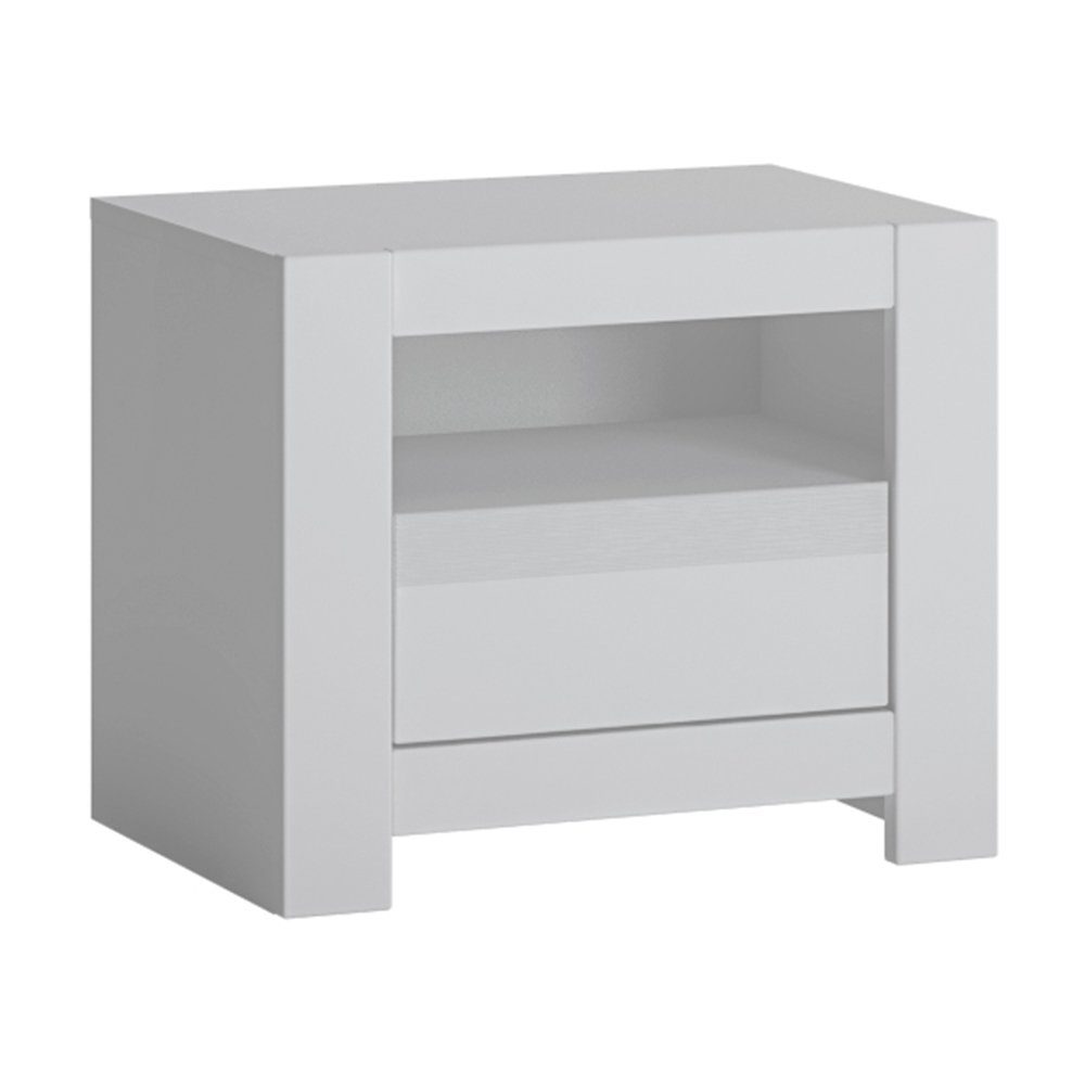 Lomadox Nachttisch NAVA-129, Nachtkommode, Schlafzimmer, weiß, günstig online kaufen