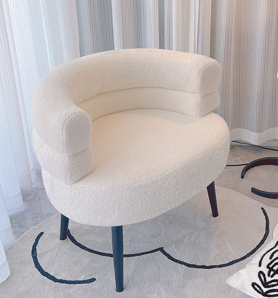 habeig Loungesessel Plüsch Beige Sofasessel 65x63cm bequem Stuhl, aus Plüsc günstig online kaufen