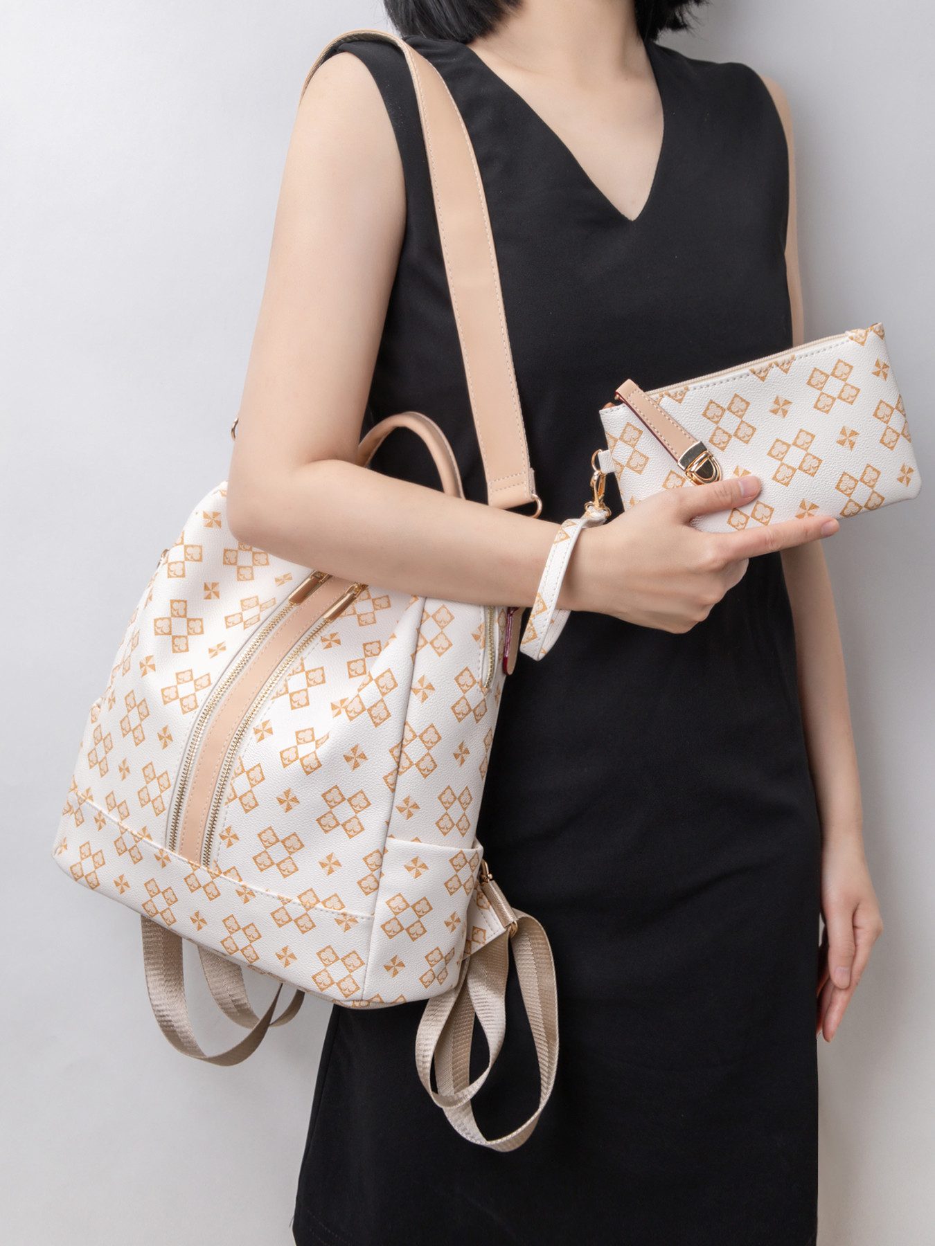 Forrlite Rucksack Damen Rucksack, Kleine 2 in 1 Rucksackhandtasche (Wasserd günstig online kaufen