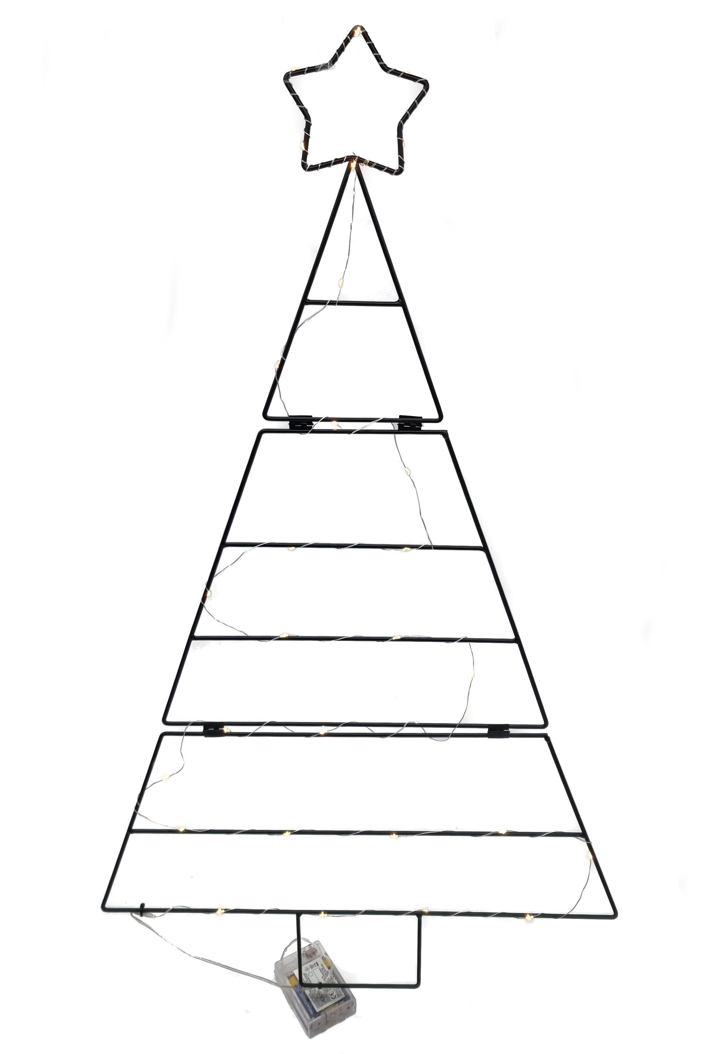 Spetebo Dekofigur Beleuchteter Metall Baum zum hängen (mit 30 LED, 1 St., H günstig online kaufen