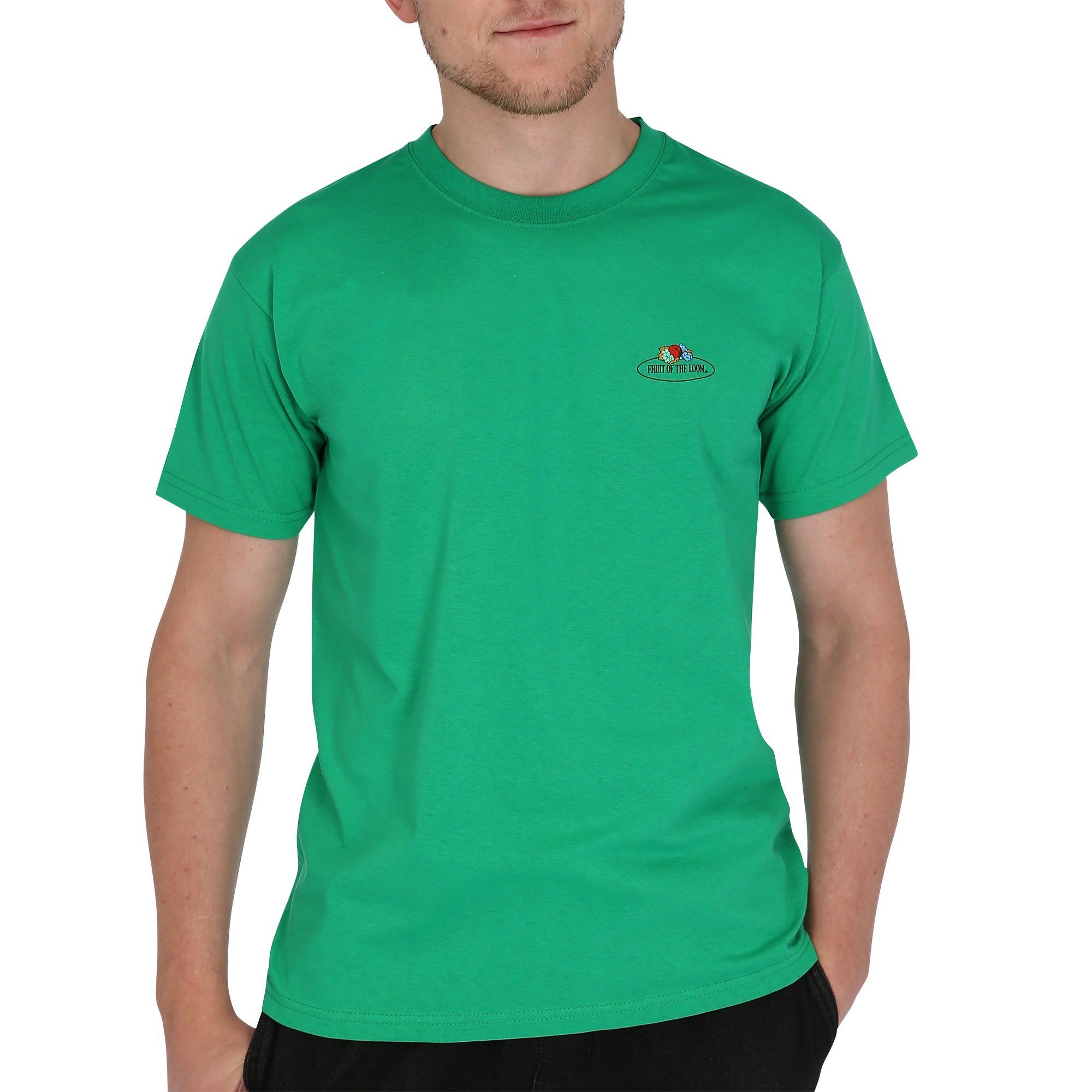 Fruit of the Loom Rundhalsshirt Valueweight T mit Vintage-Logo