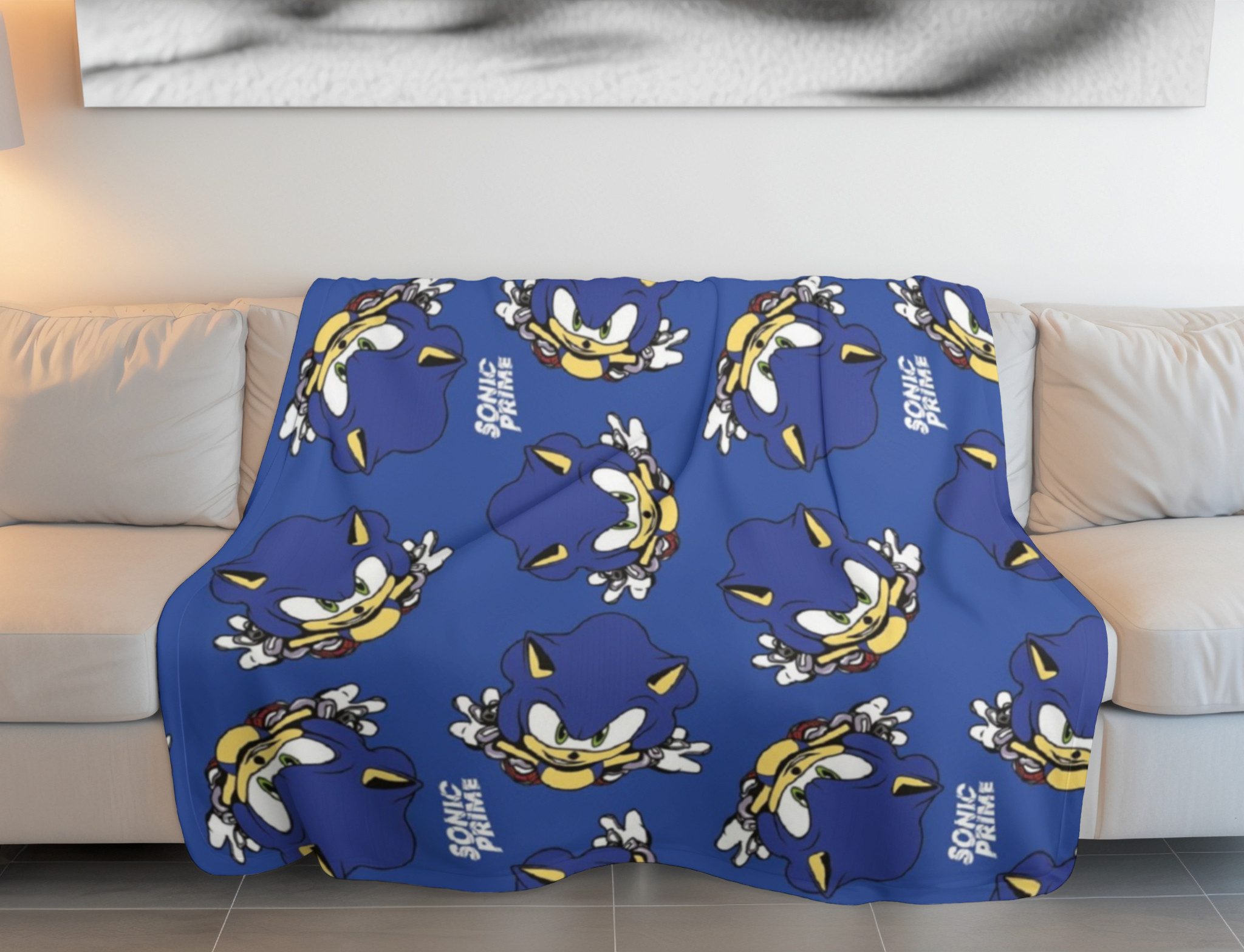 Wohndecke Weiches & leichtes Decke für Bett & Sofa (110x150 cm), Sonic The Hedgehog