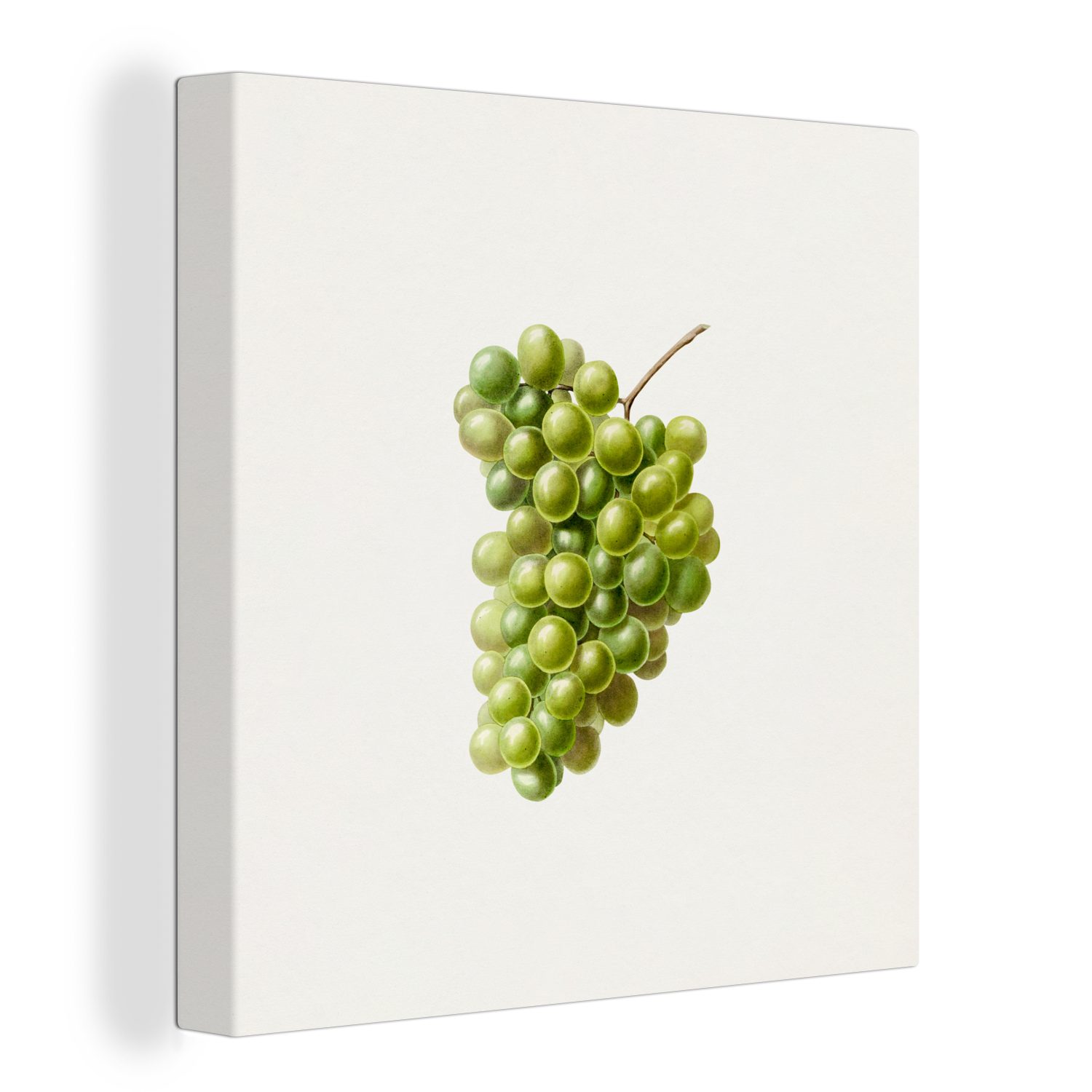 OneMillionCanvasses® Leinwandbild Weintrauben - Obst - Grün, (1 St), Leinwand Bilder für Wohnzimmer Schlafzimmer