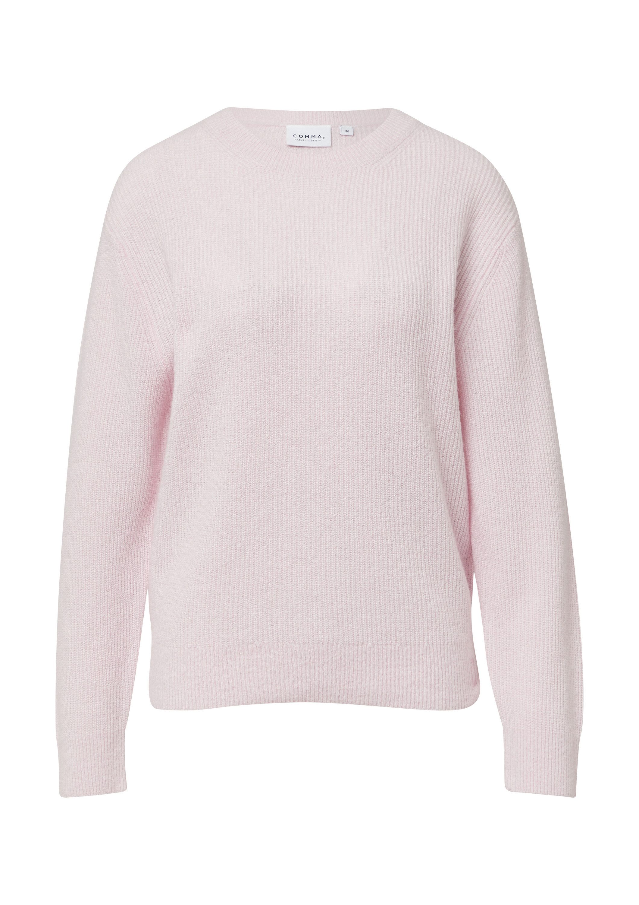 comma Longpullover Strickpullover Strickpullover aus Wollmix günstig online kaufen