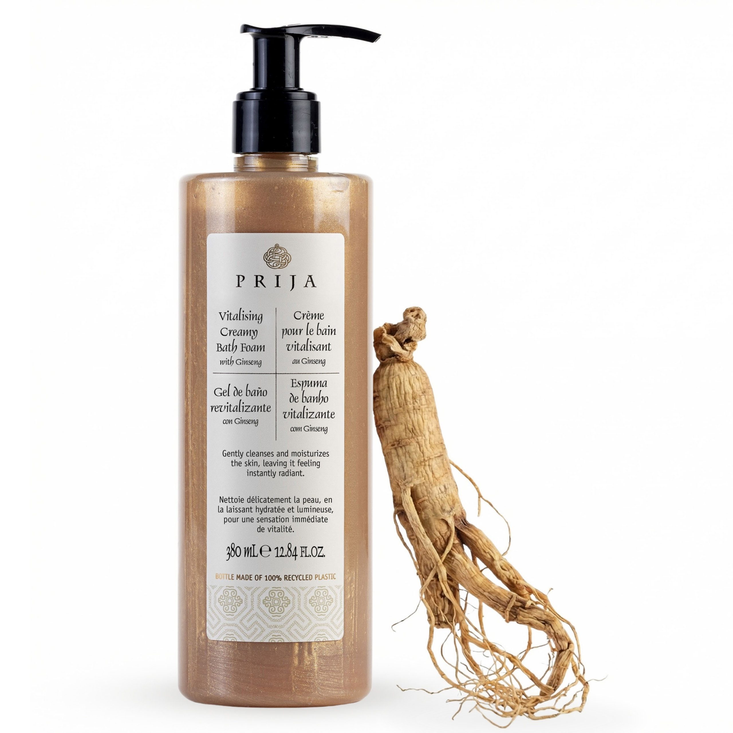 PRIJA Duschgel PRIJA Nährendes Badeöl mit Goldpartikeln und Ginseng, vegan
