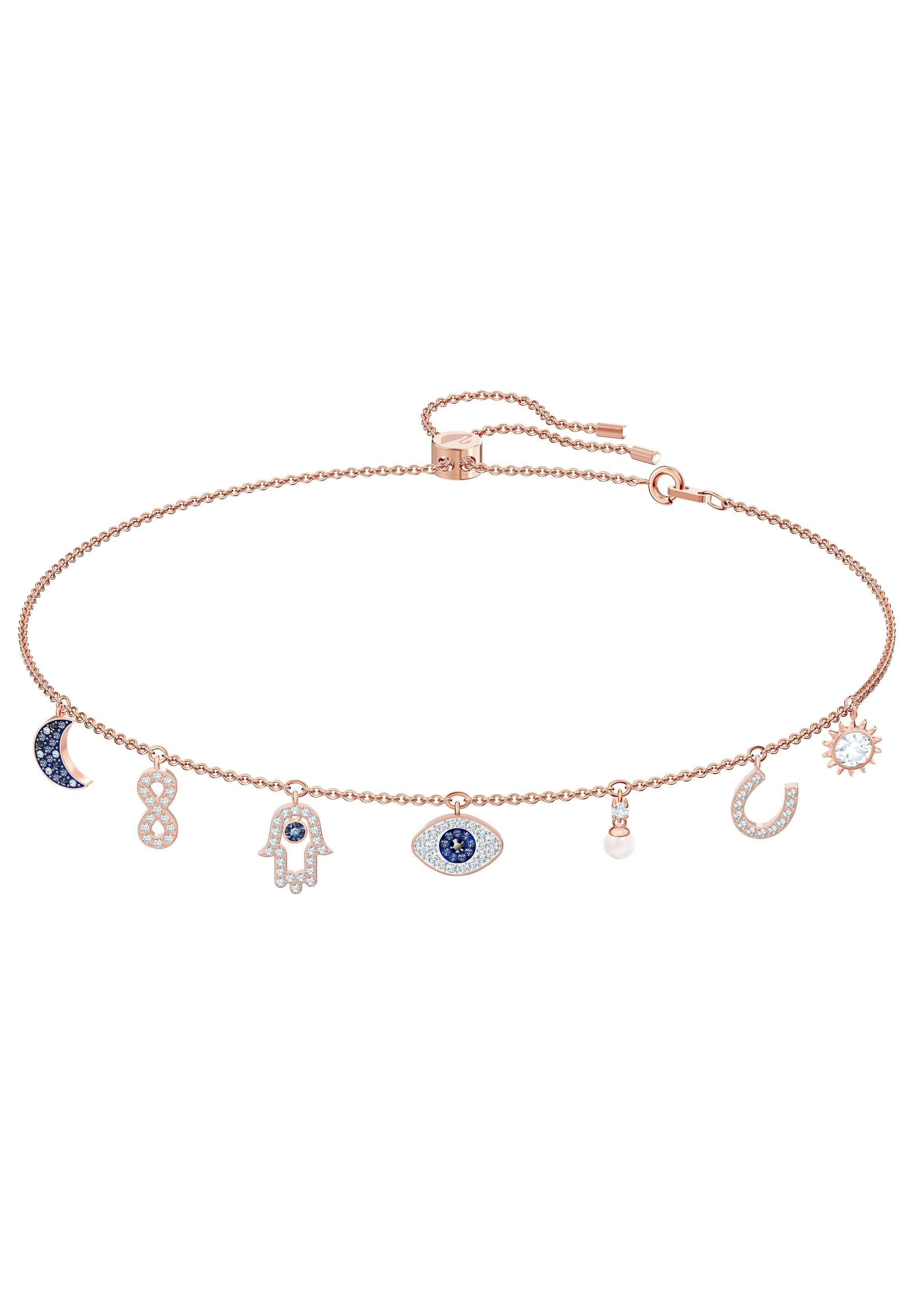 SWAROVSKI Kette mit Anhänger Symbolic, mehrfarbig, Rosé vergoldet, 5497664 mit Swarovski® Kristall - mit Swarovski® Perle mehr