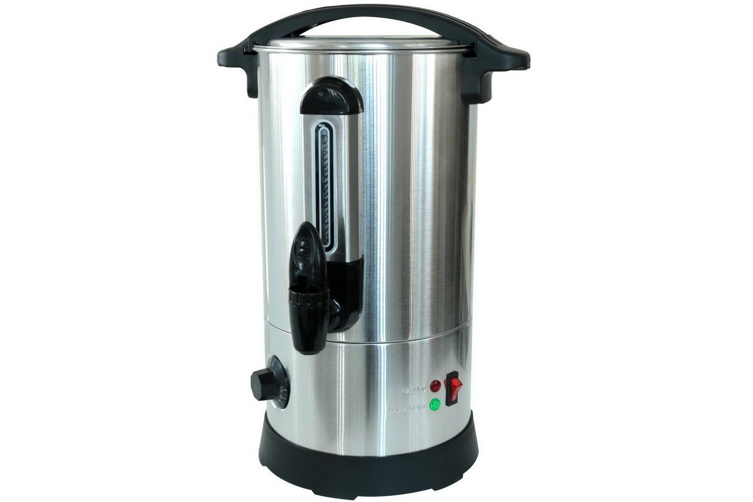 DESKI Heißgetränke- und Glühweinautomat Glühweinbehälter Glühweintopf Heißwasserspender, 1800 W, Temperaturregelung (30°-100° C), Auslasshahn, Sicherheitsverschluss