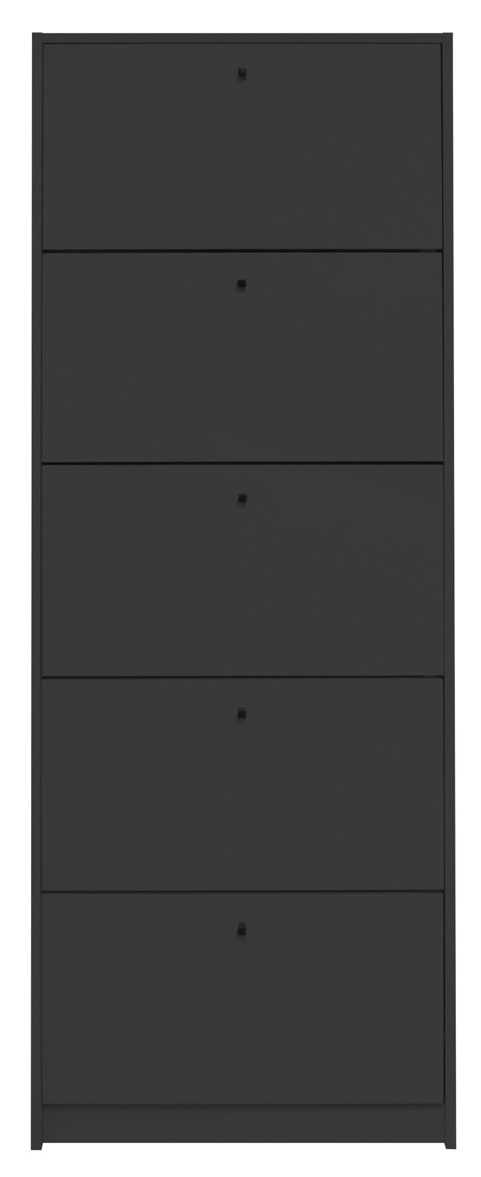 freiraum Schuhkipper Flap, in anthrazit matt lack, Holzwerkstoff - 60x168x16cm (BxHxT)