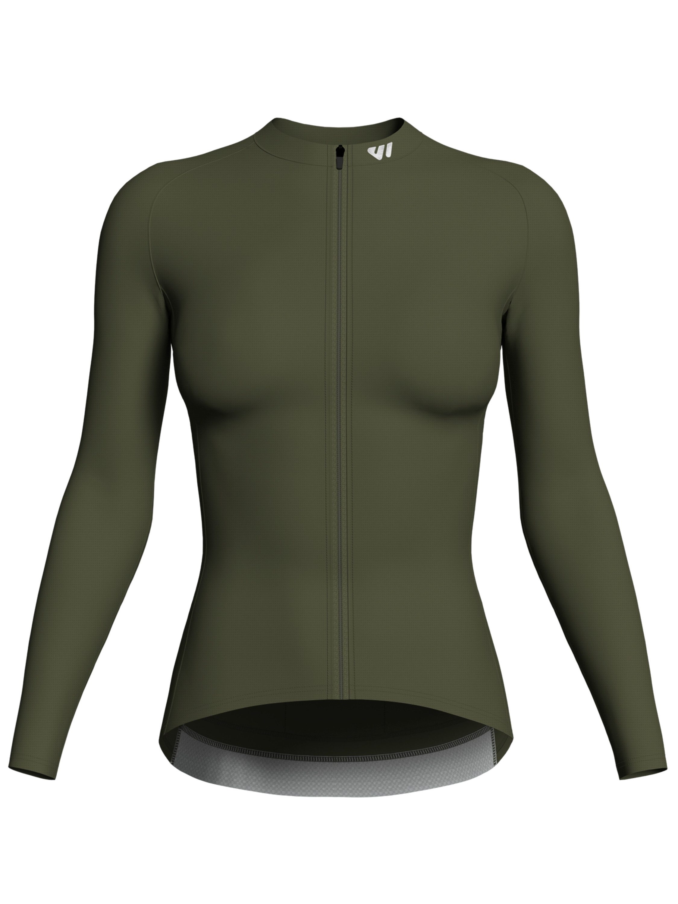 Wulibike Radtrikot Damen, Langarm Comfort-Fit, 4 Taschen & Reflektoren, Blaugrau (1-tlg) mit 3 Taschen