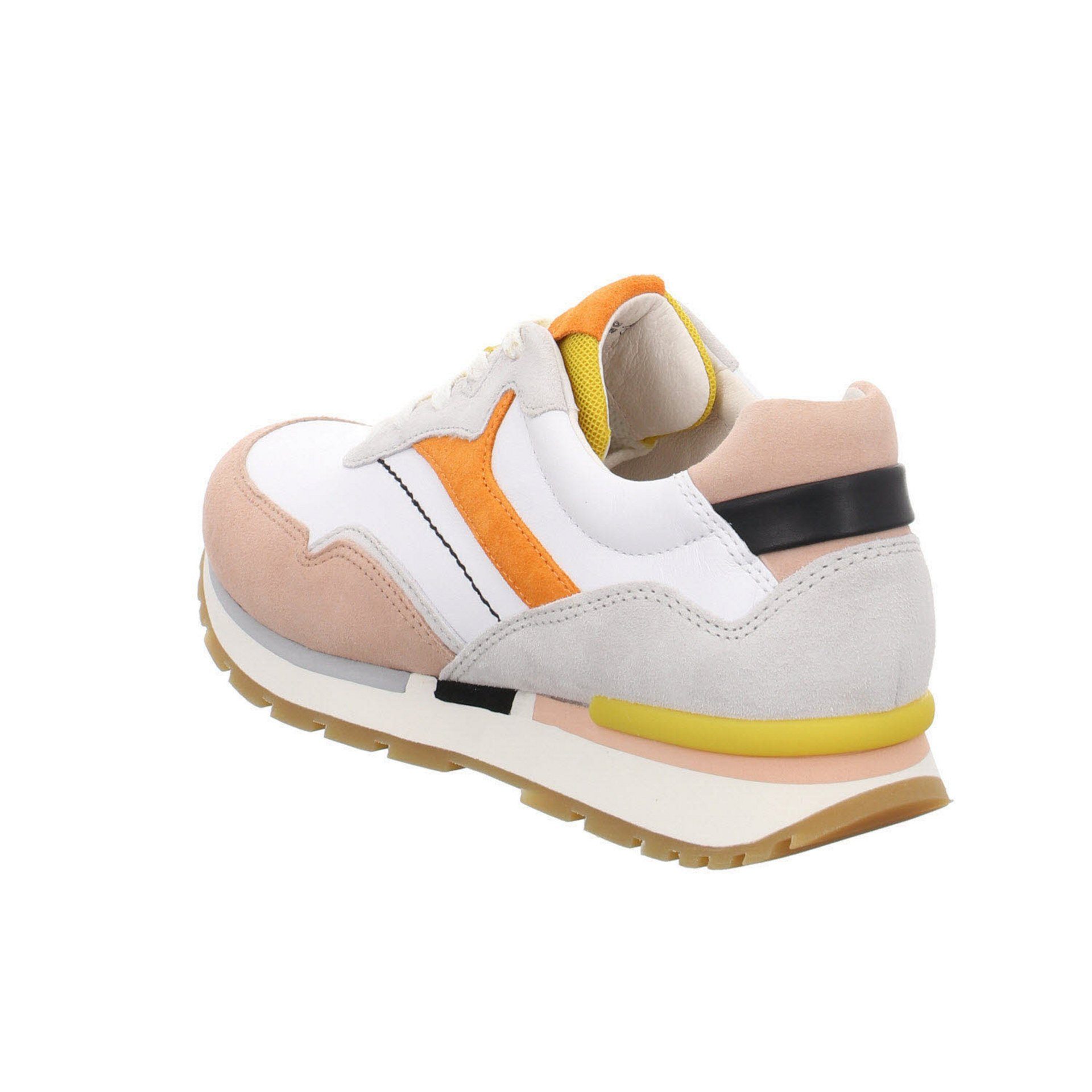 Schnürschuh Schuhe Sneaker 55 Gabor Leder-/Textilkombination York Sport Sneaker weiss/multic./ Damen Halbschuhe