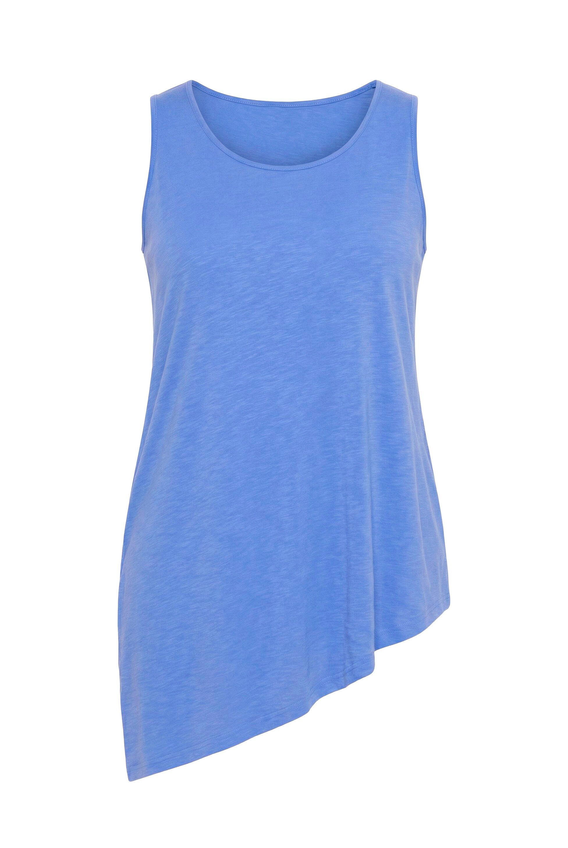 Ulla Popken Longshirt Longtop Volant A-Linie Rundhals ärmellos