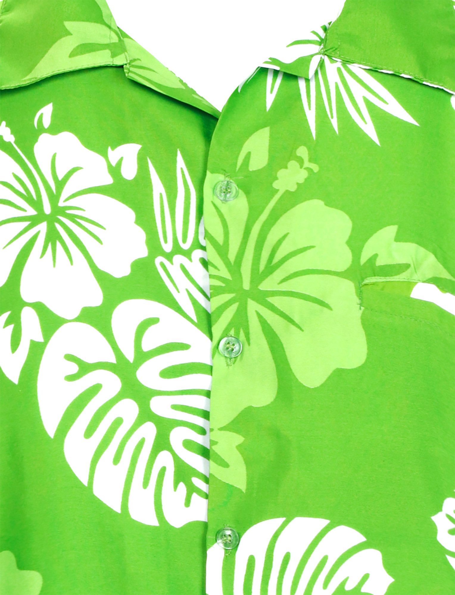 King Kameha Hawaiihemd "Mono Hibiscus" Funky Hawaii-Hemd Herren Kurzarm Front-Tasche Stylish